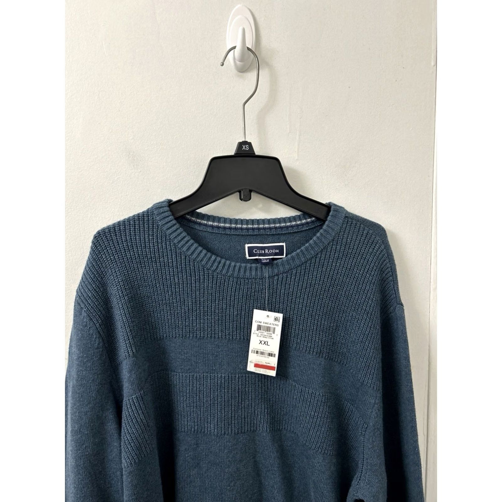 Club Room Club Room Sweater Mens 2XL Blue Heather Crew Neck Pullover Long Sleeve Casual Winter Fall Spring Knit Shirt Mens Size US XXL / EU 58 / 5 - 2 Thumbnail