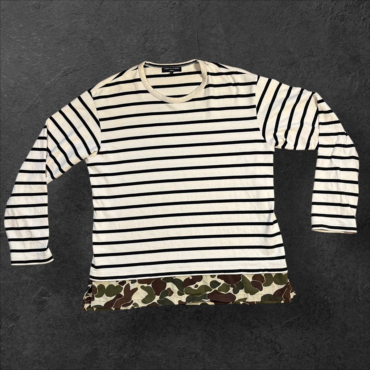 Comme des Garcons Comme Des Garçons Homme long sleeve stripe camo t-shirt Size US M / EU 48-50 / 2 - 1 Thumbnail