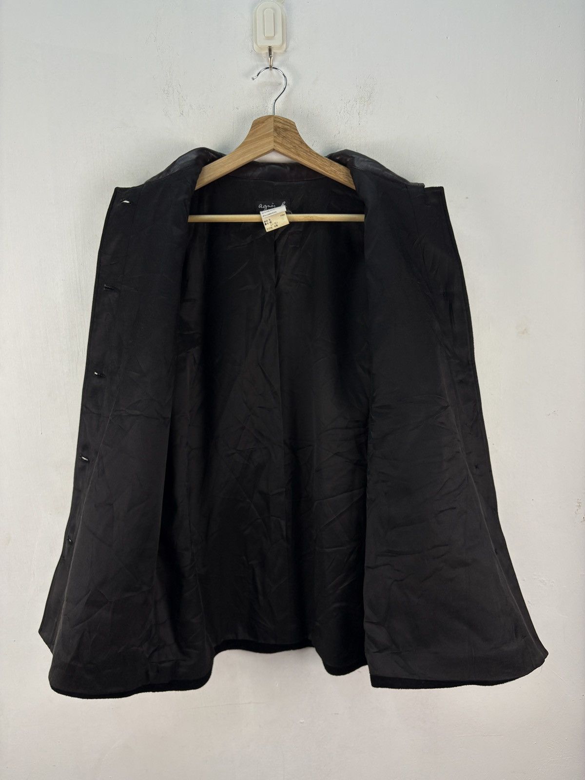Vintage × agnes b. Vintage Agnes B Lambs Wool Jacket Leather Collar Size US L / EU 52-54 / 3 - 6 Thumbnail