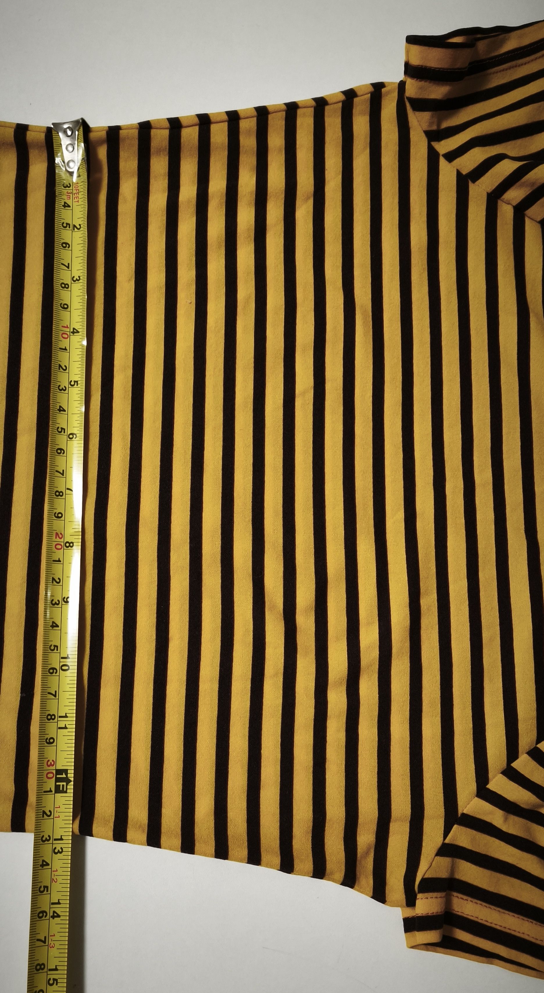 Jean Paul Gaultier Year: 1997 - Yellow and dark Brown stripes top Size S / US 4 / IT 40 - 17 Thumbnail