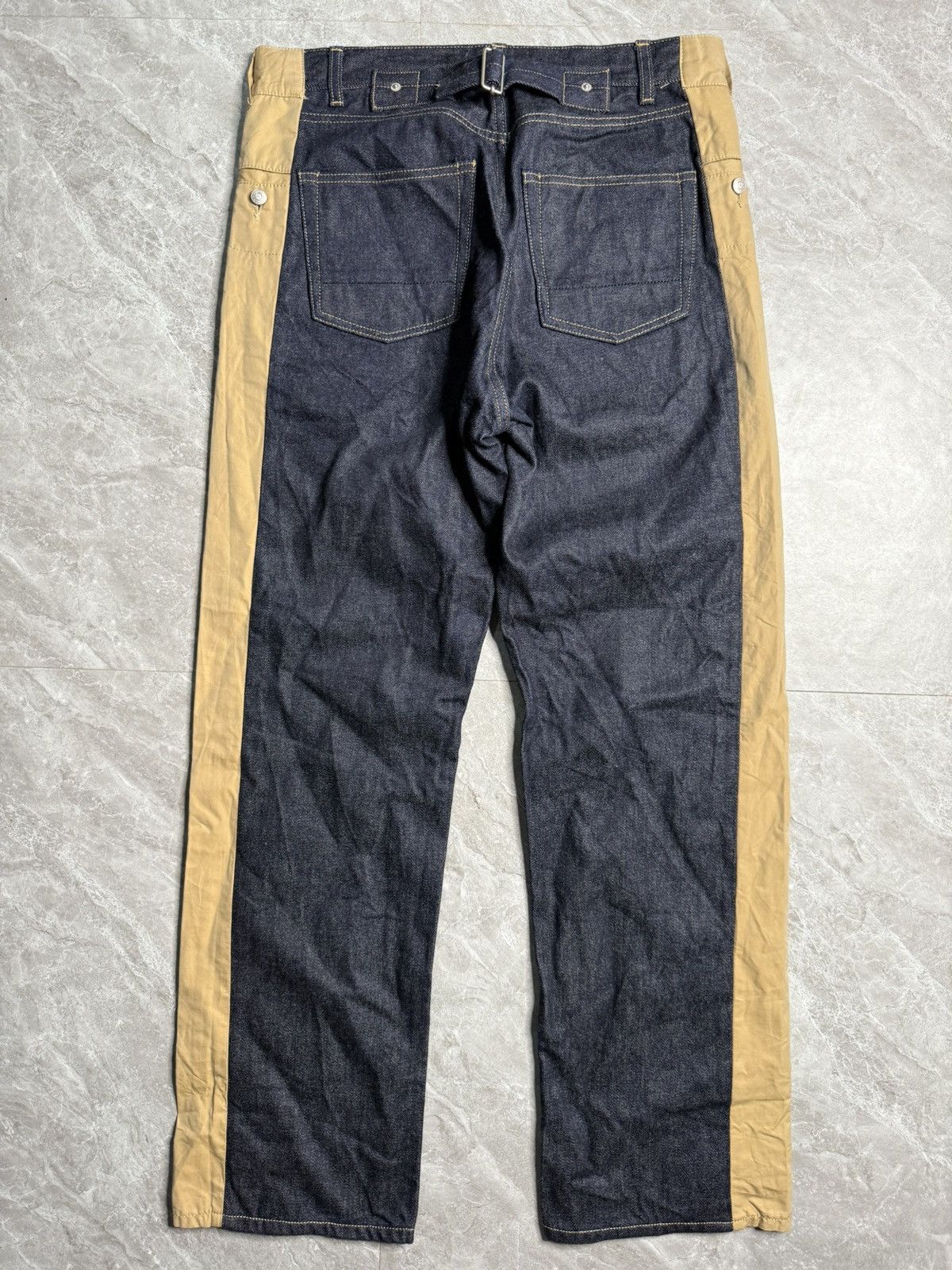 Alexander McQueen Alexander Mcqueen F/W 19 Hybrid Blue Gabardine Panel Jeans Size US 32 / EU 48 - 5 Thumbnail