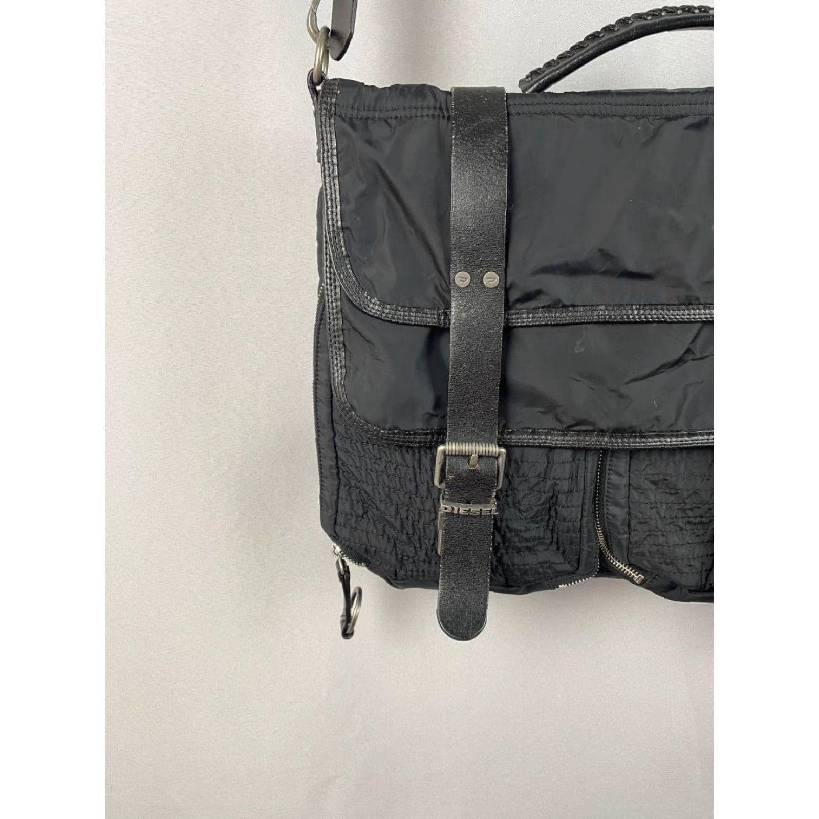 Diesel Diesel Mens Black Nylon Zipper Shoulder Strap Crossbody Messenger Bag Size ONE SIZE - 7 Thumbnail