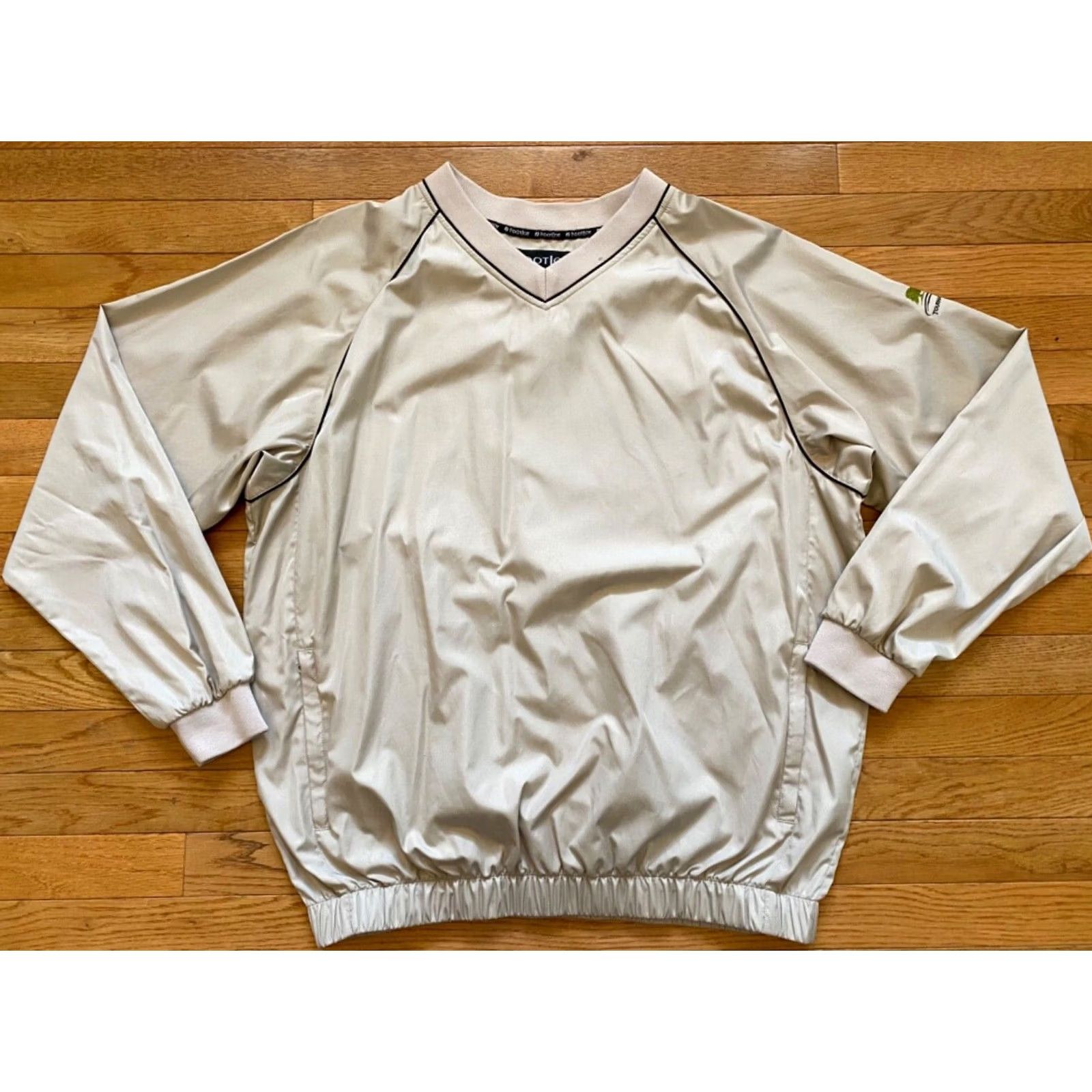 Footjoy FootJoy FJ Golf Windbreaker Mens Sz L Pullover Tan Beige Short Sleeve V-neck Size US L / EU 52-54 / 3 - 2 Thumbnail