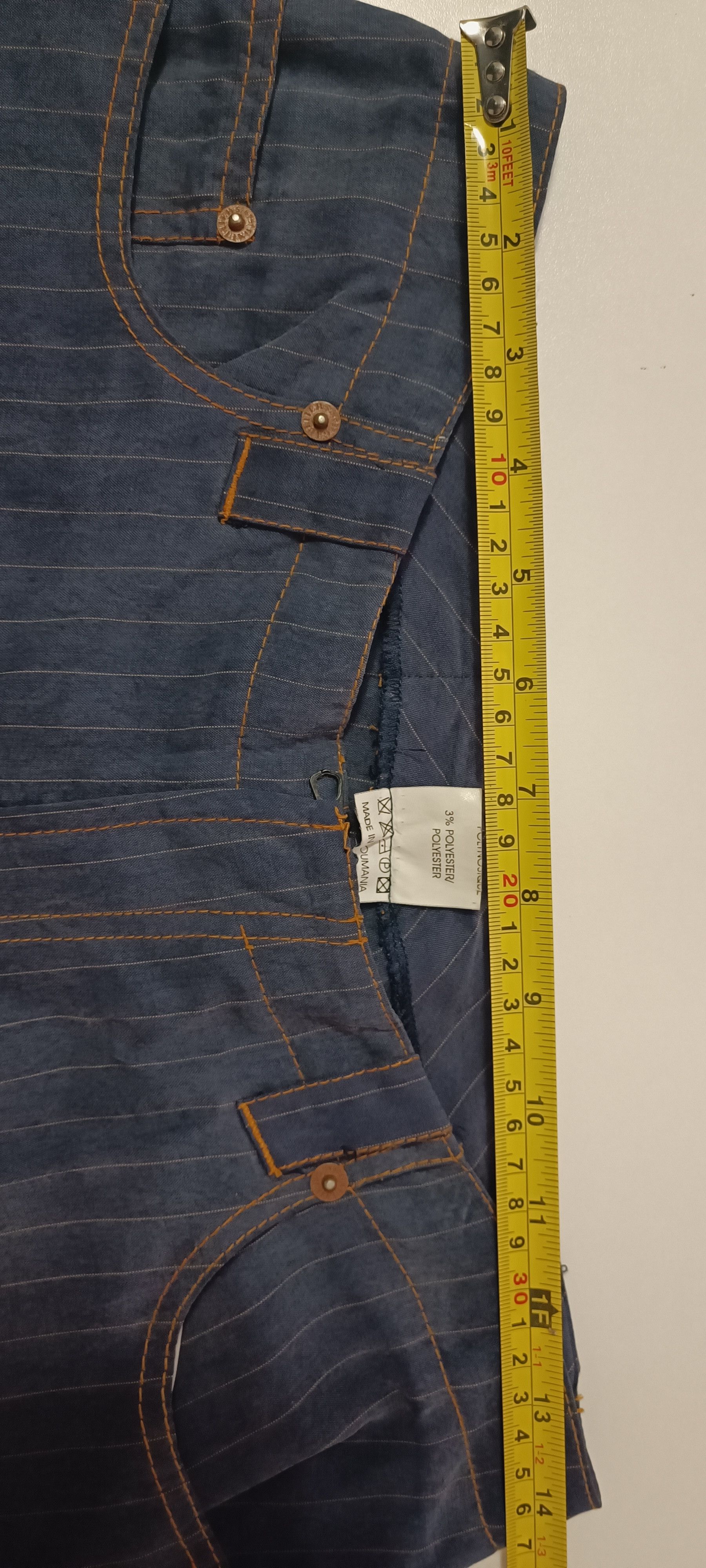 Jean Paul Gaultier Grayish blue pants with fine white vertical stripes Size 27" / US 4 / IT 40 - 23 Thumbnail