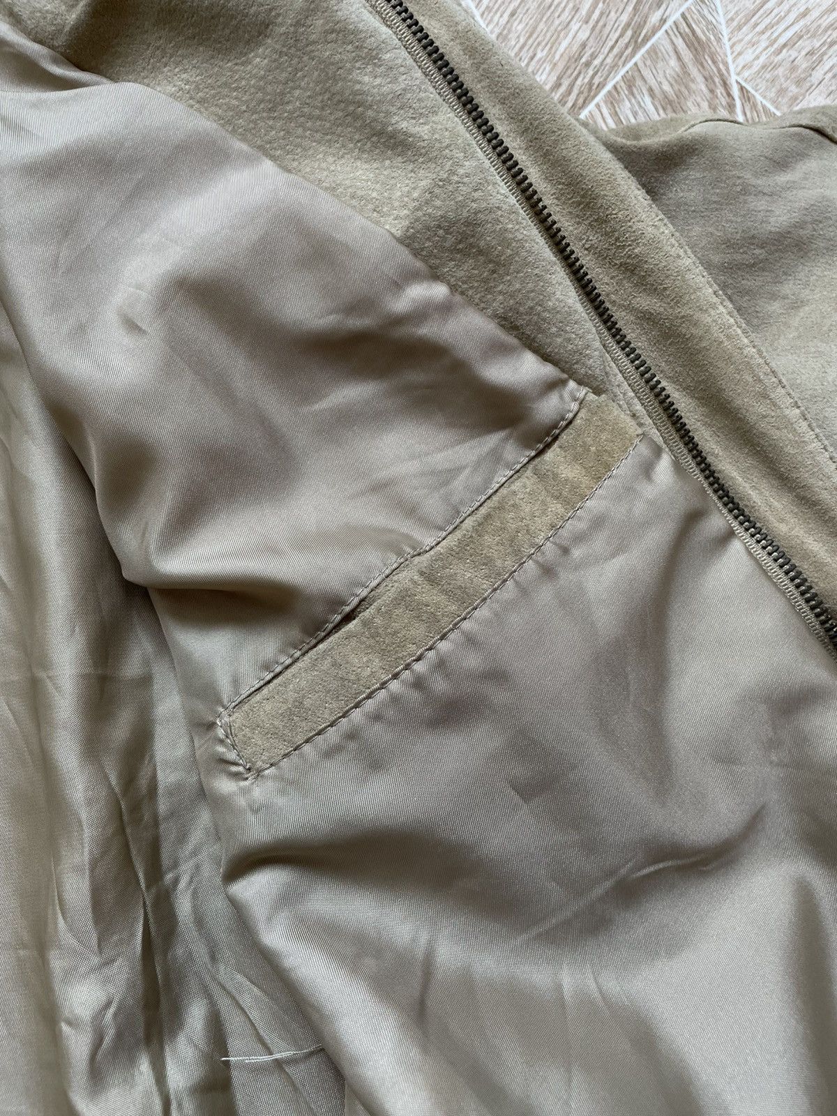 Designer × Leather × Vintage Real Leather Echtes Leder Cuir Veritable Suede Bomber Jacket Size US L / EU 52-54 / 3 - 10 Thumbnail