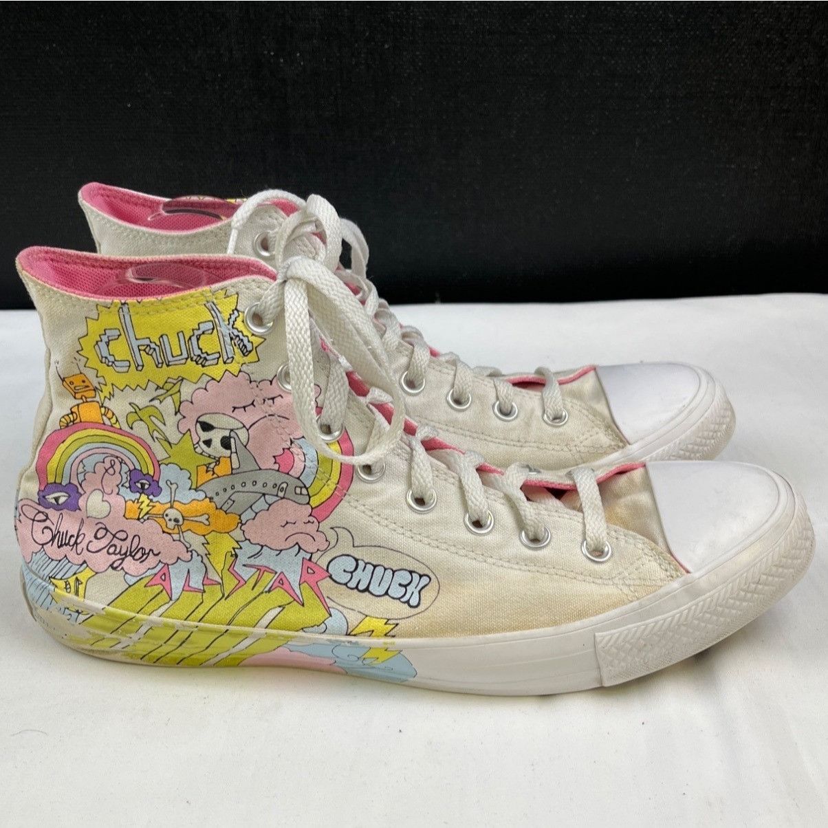 Converse Converse Chuck Taylor Unisex White Shoes/Sneakers SzM10.5/W1 Size US 10.5 / EU 43-44 - 4 Thumbnail