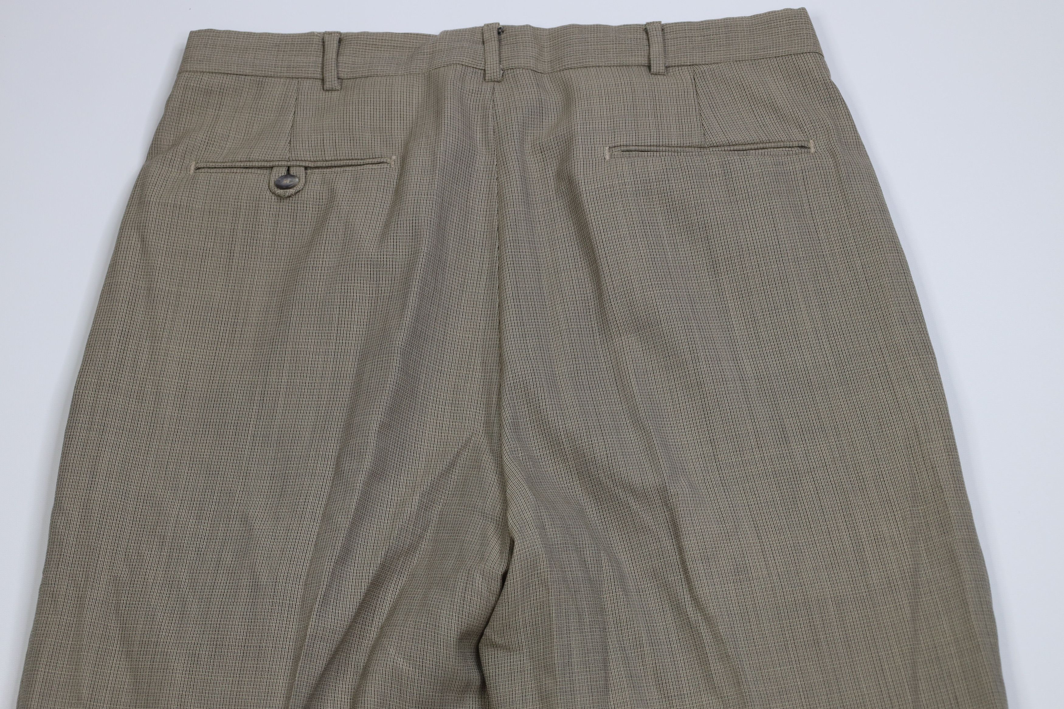 Lands' End Vintage 90s Lands End Cuffed Wide Leg Chino Pants Plaid USA Size US 34 / EU 50 - 10 Thumbnail