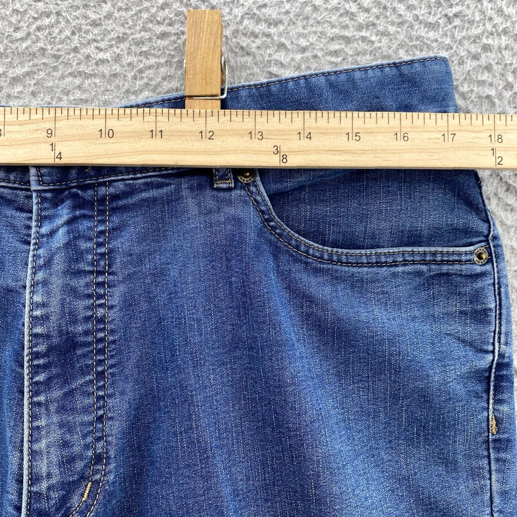Denime Rohan Jeans Men’s 34X27 Blue Straight Indigo Denim Pants — 5-Pocket, Regular Fit, Mid Rise, Button-Zip Closure, Cotton Blend, UK Brand Size US 34 / EU 50 - 3 Thumbnail