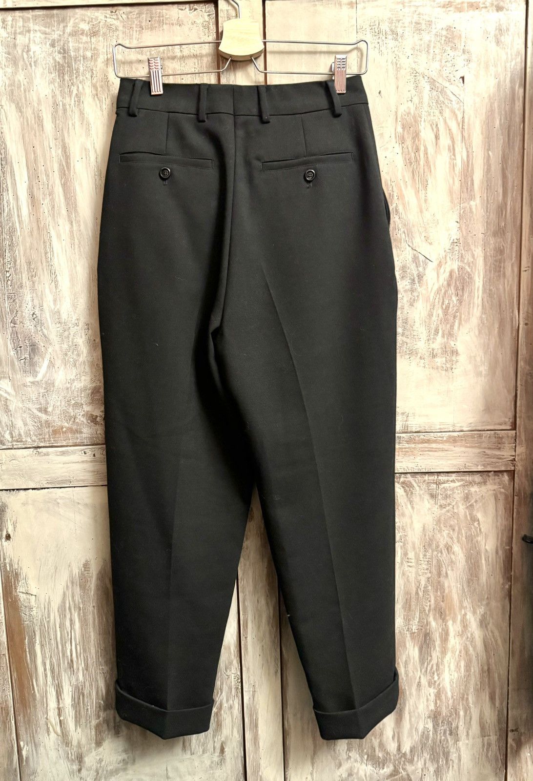 AMI ami paris black heavy wool carotte pants 36 wo Size 26" / US 2 / IT 38 - 5 Thumbnail