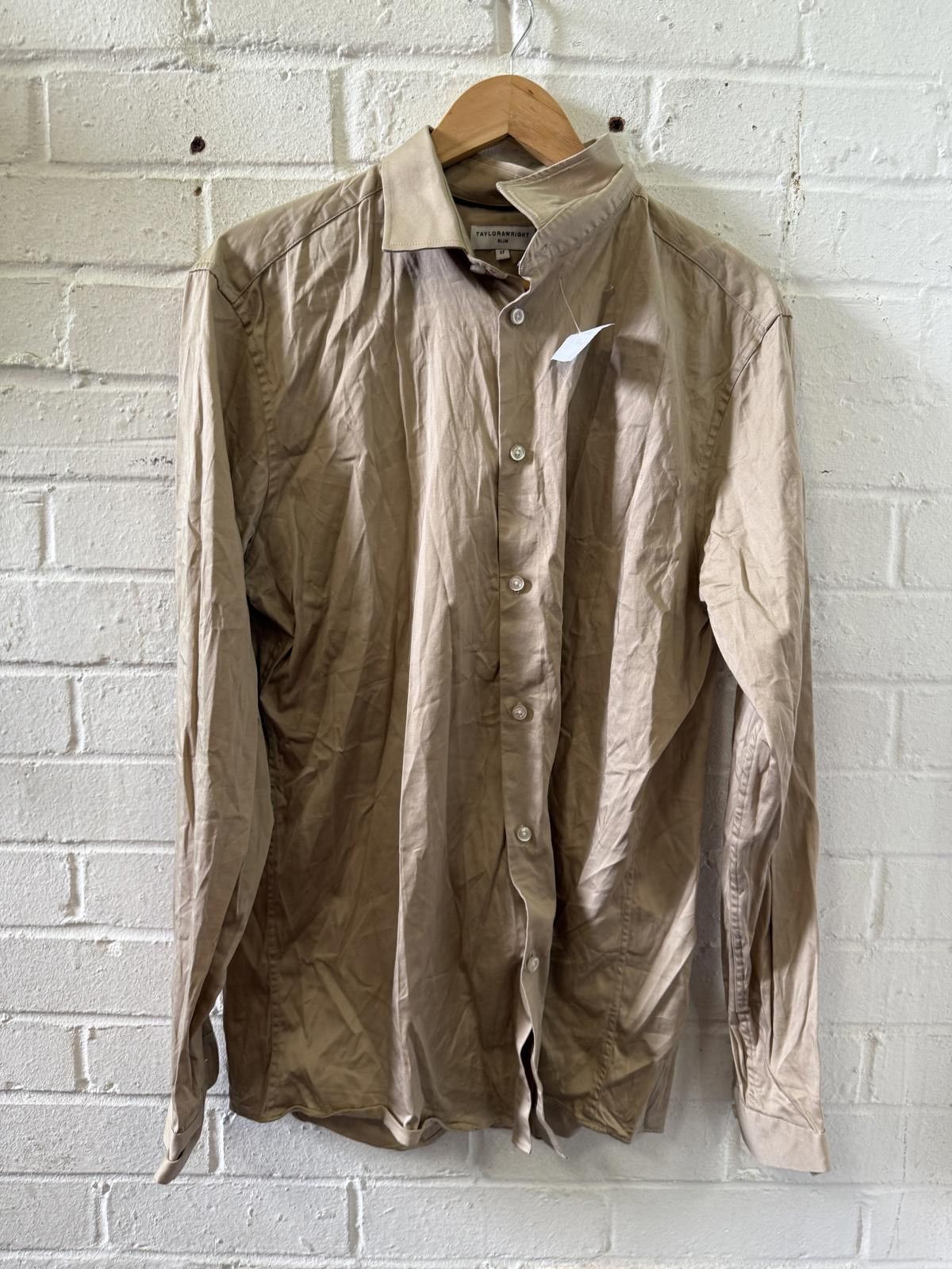 Designer Taylor & Wright Slim Fit Men's Shirt Size 17 Size US L / EU 52-54 / 3 - 1 Thumbnail