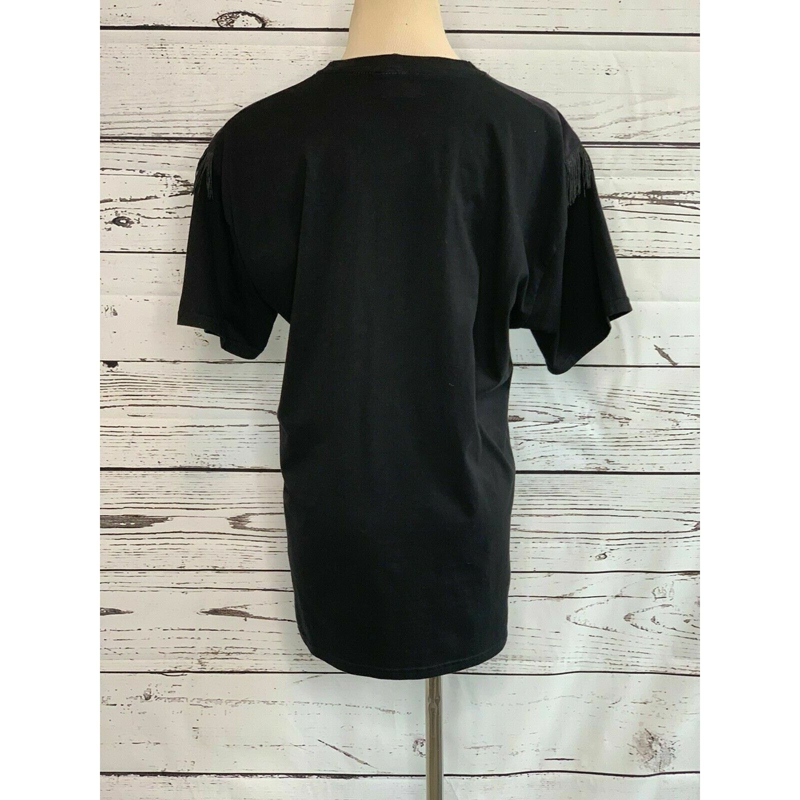 Vintage Reclaimed Vintage vegan suede fringed Boho top Shirt M Size M / US 6-8 / IT 42-44 - 2 Thumbnail