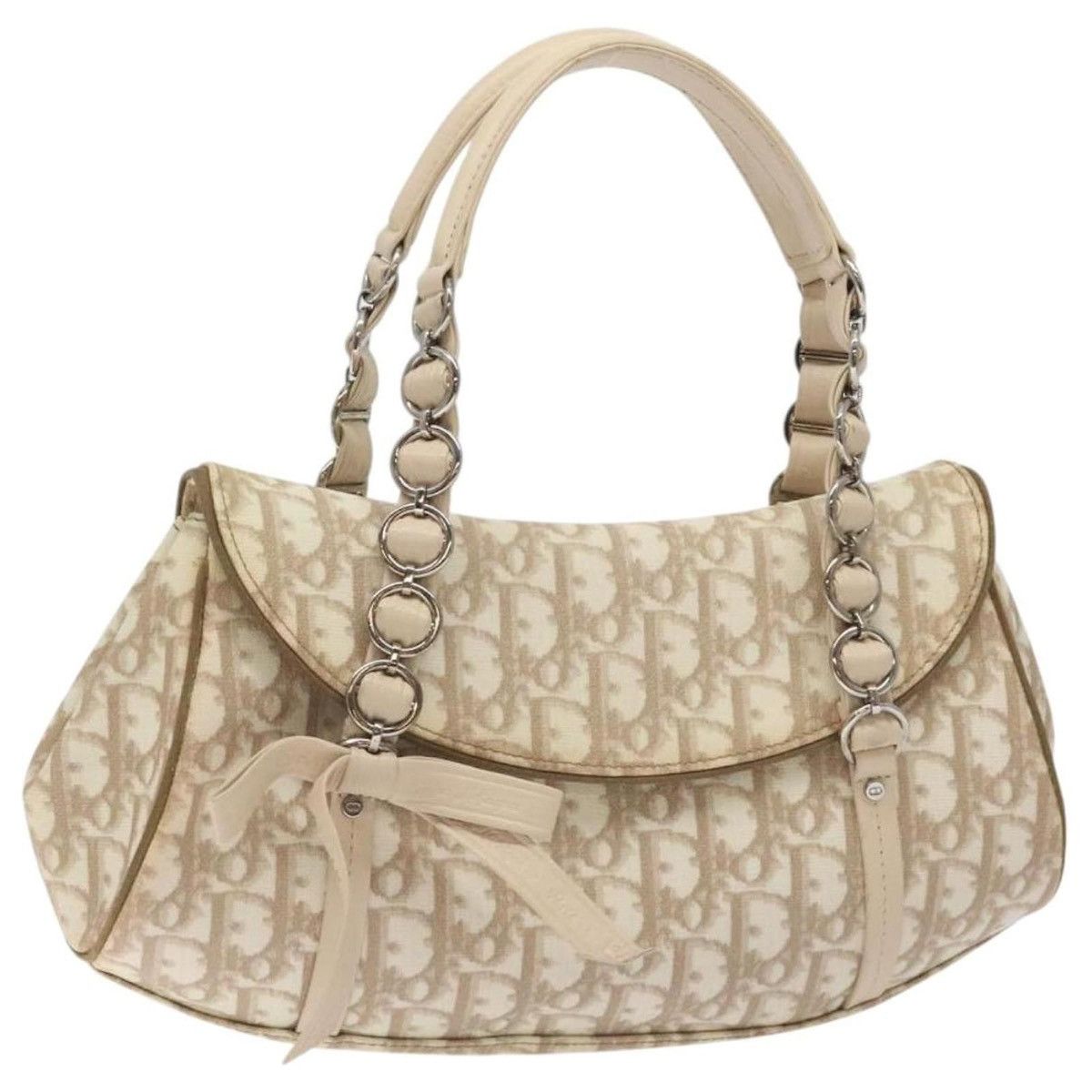 Dior Christian Dior Trotter Canvas Romantic Hand Bag PVC Beige Size ONE SIZE - 1 Thumbnail