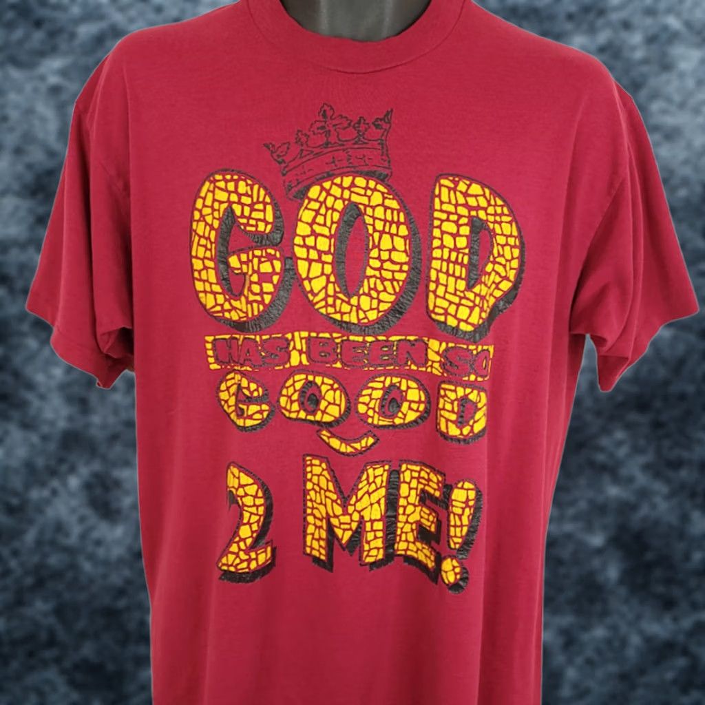 Fruit Of The Loom VINTAGE Fruit of the Loom Christian T Shirt Mens Large 90s God Has Been So Good Made In USA Red Cotton Blend Short Sleeve Crew Neck Size US L / EU 52-54 / 3 - 1 Thumbnail