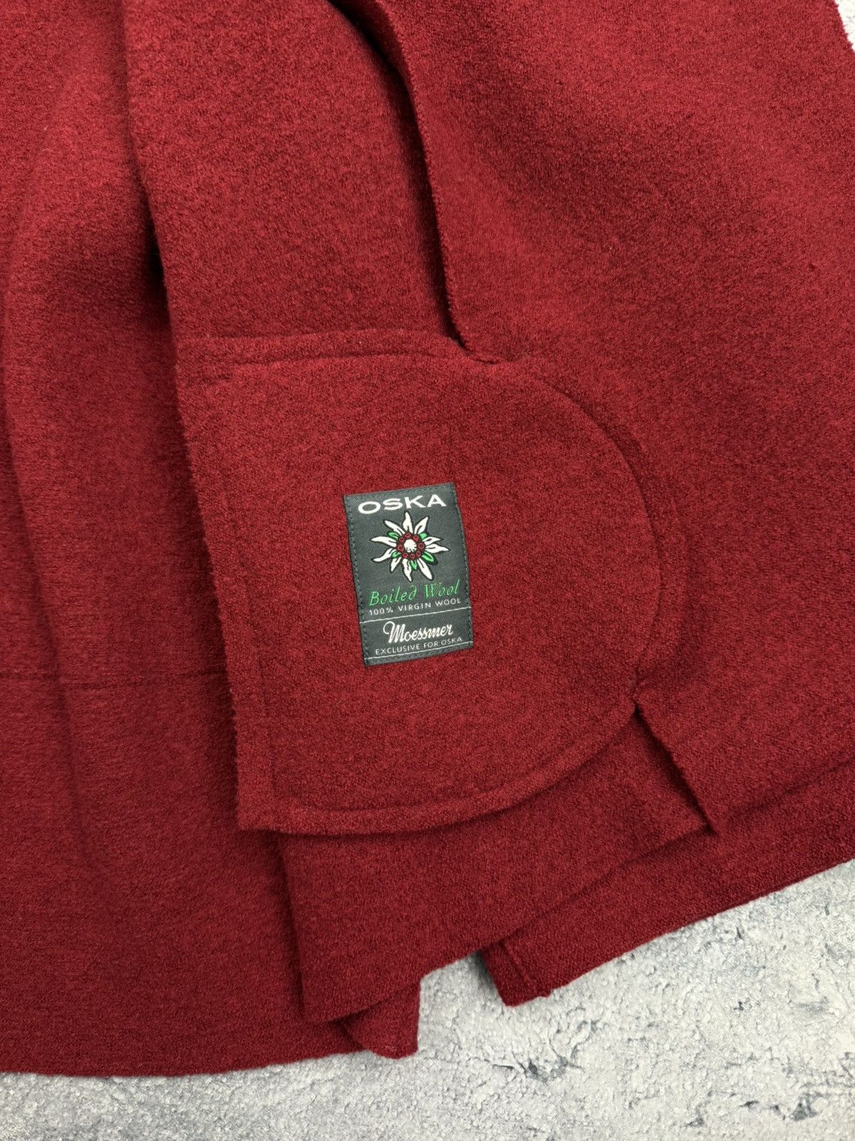 OSKA Oska Boiled Wool Coat Jacket Red Blazer Avant Garde Cardigan Size L / US 10 / IT 46 - 13 Thumbnail