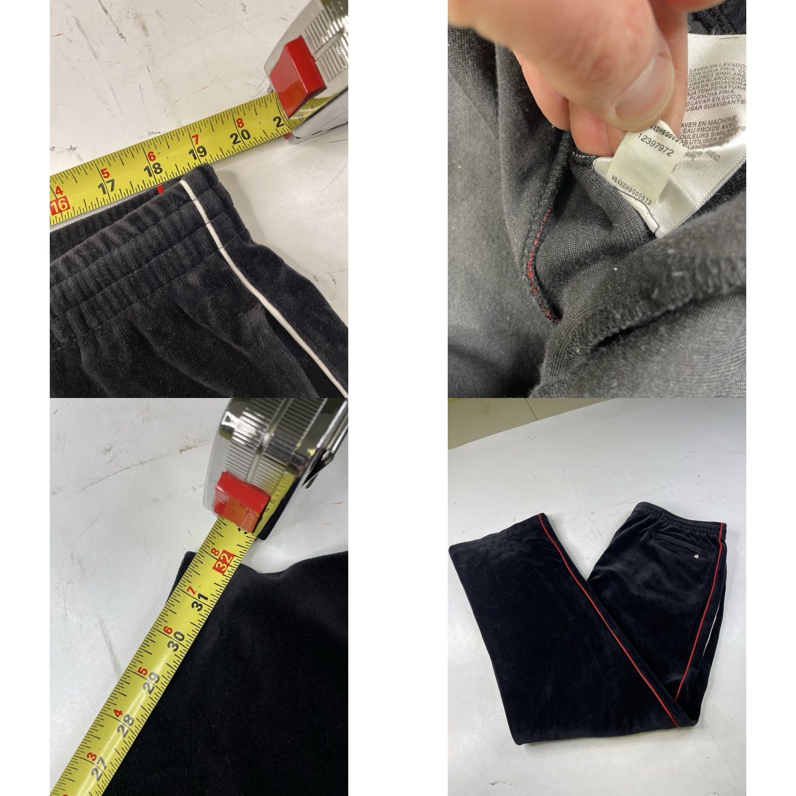 Fila VINTAGE FILA Black Velour Track Pants Mens XL Joggers Y2K Size US 36 / EU 52 - 8 Thumbnail