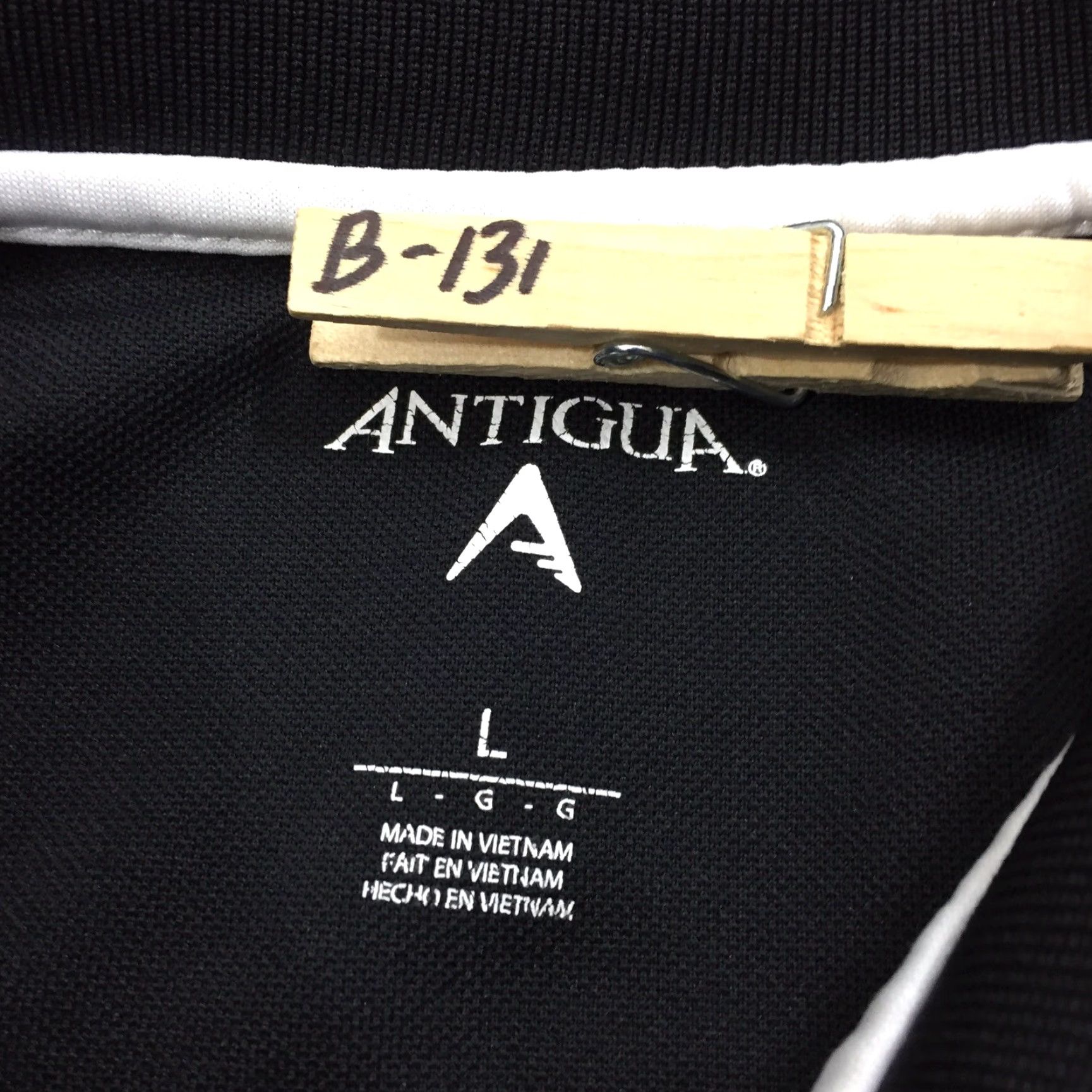 Vintage Antigua Polo Shirt Mens Large Black Short Sleeve Embroidered Polo Rugby Shirt Size US L / EU 52-54 / 3 - 7 Thumbnail