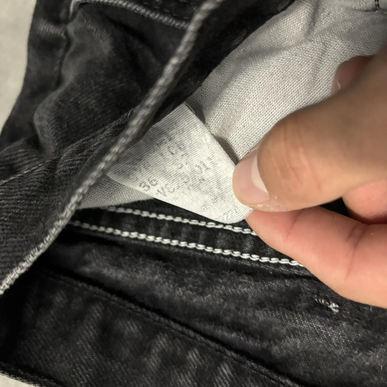 Japanese Brand × Vintage Crazy Vintage Y2K/2000s Grunge Solid Black Skater Denim Jeans! Size US 34 / EU 50 - 8 Thumbnail