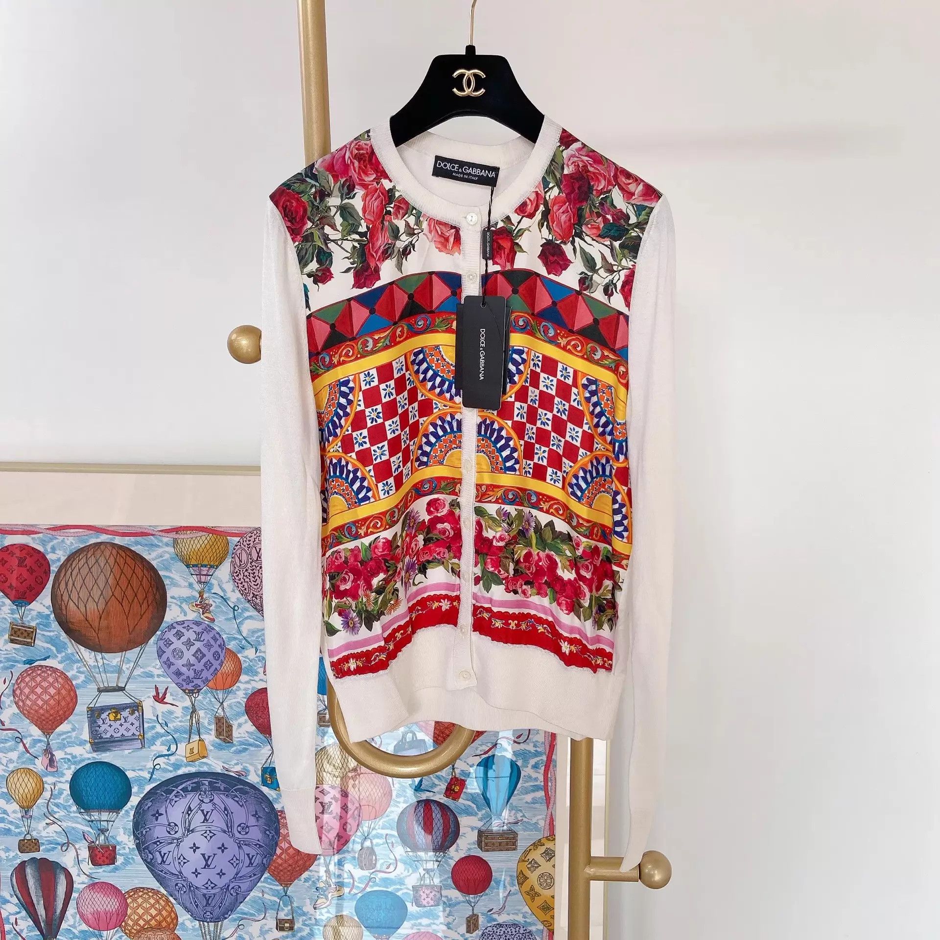 Dolce & Gabbana DOLCE&GABBANA Patterned Knit Cardigan 40 Size S / US 4 / IT 40 - 1 Thumbnail