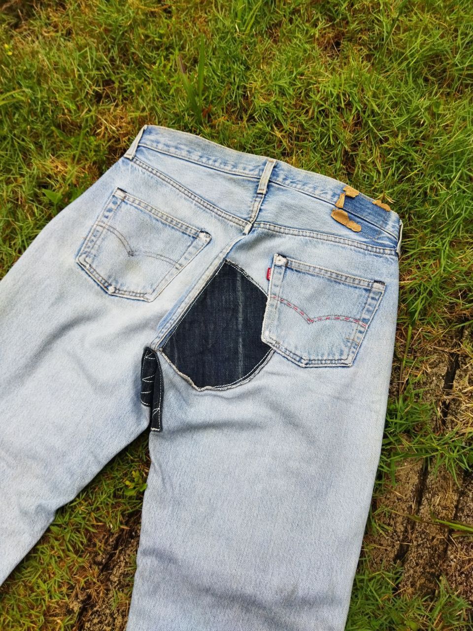 Levi's Vintage Clothing Levis Vintage 501 Redline Custom Boro Patchwork Jeans Size US 34 / EU 50 - 13 Thumbnail