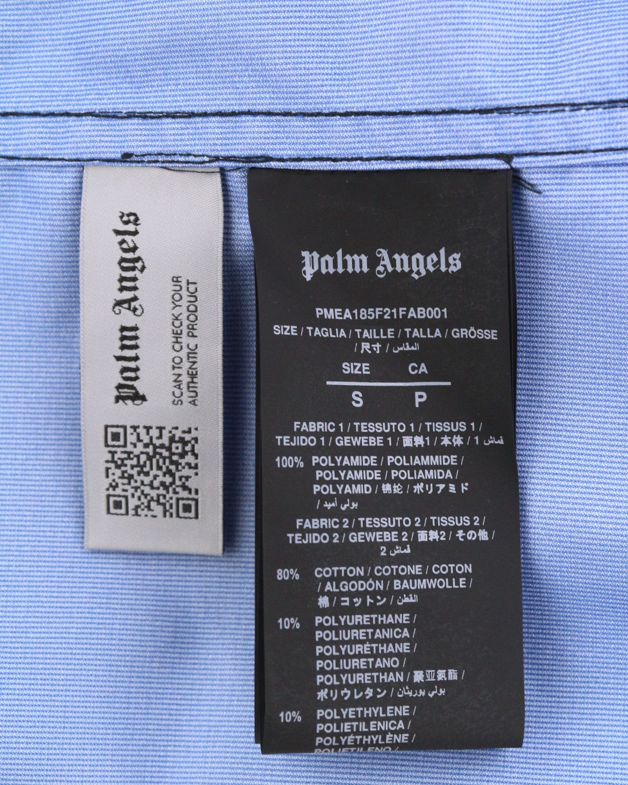 Palm Angels Blue Overcoat S Drawstring Hood Full Zip 86710 Size US S / EU 44-46 / 1 - 10 Thumbnail