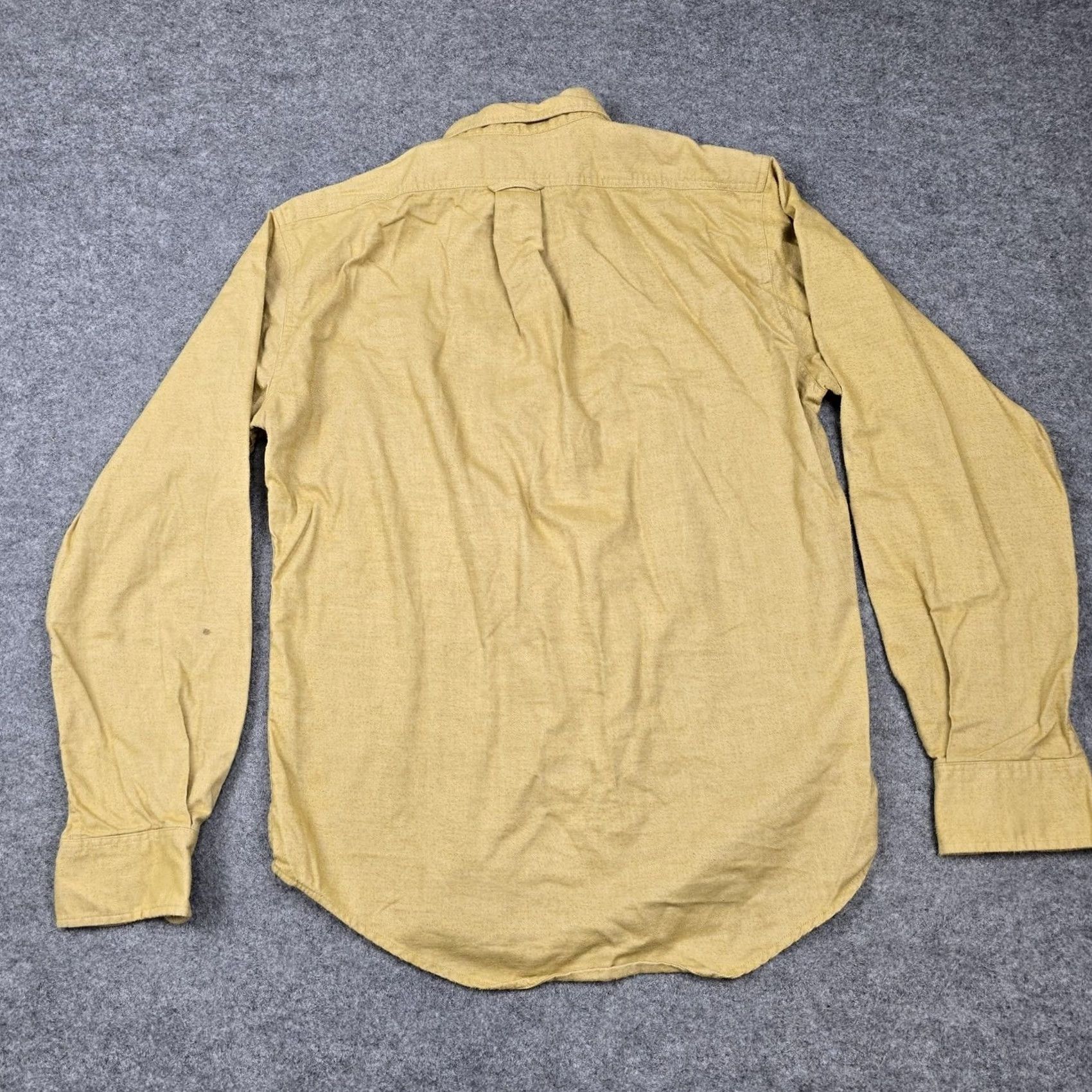 Vintage Ball And Buck Shirt Mens Medium Beige Solid Cotton Long Sleeve Button Up Hunting Size US M / EU 48-50 / 2 - 7 Thumbnail