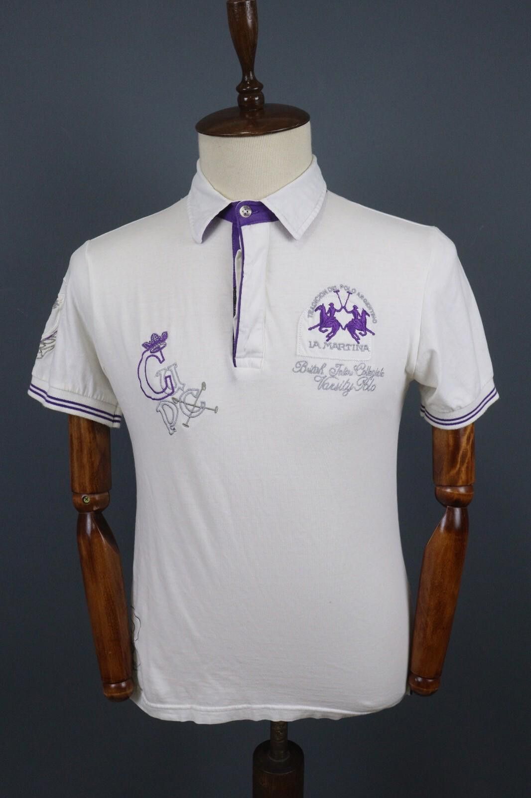 La Martina La Martina White #3 Big Logo Short Sleeve Polo Shirt Size M Size US M / EU 48-50 / 2 - 1 Thumbnail