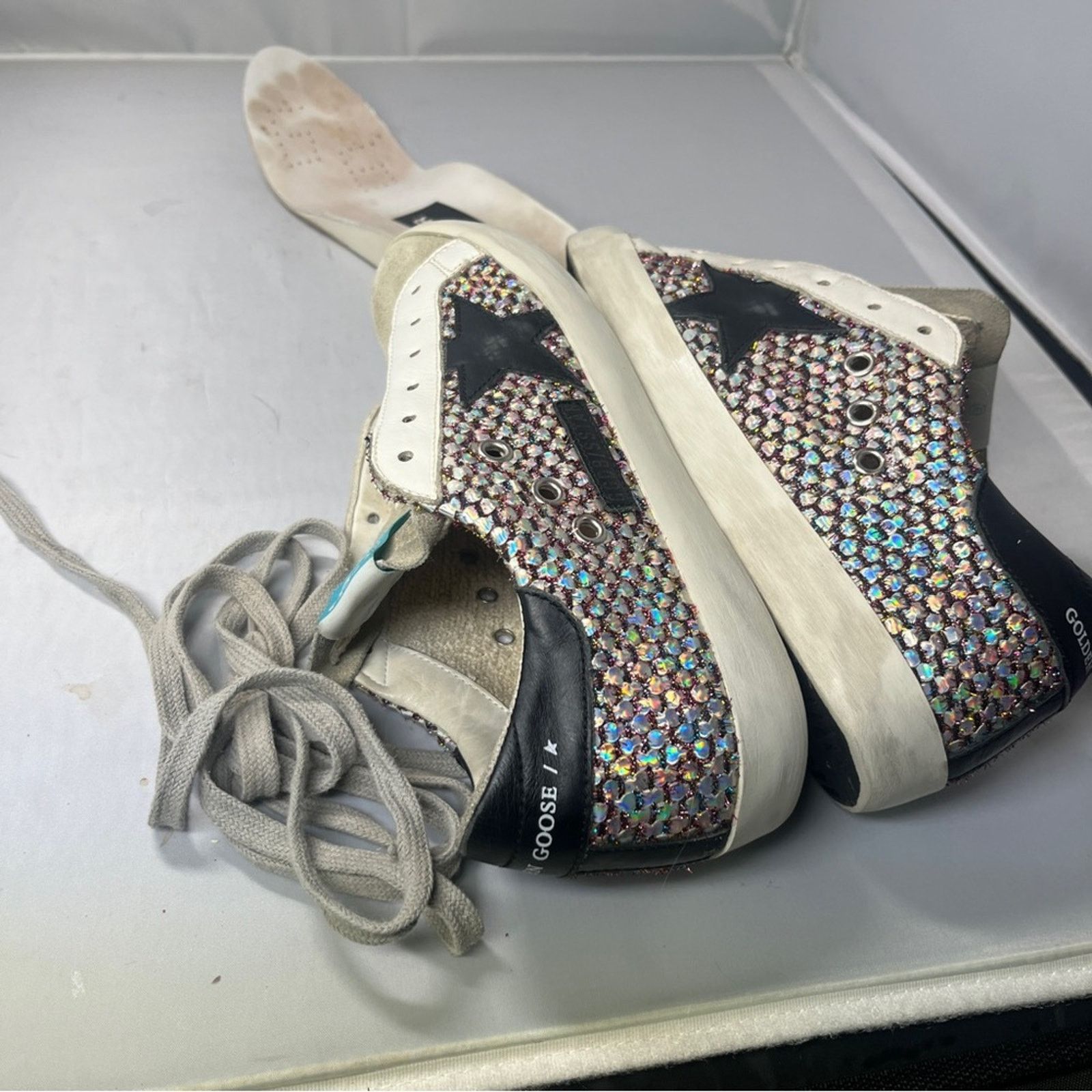 Golden Goose Golden Goose in multicolor fabric with metallic cotton Size US 7 / IT 37 - 9 Thumbnail