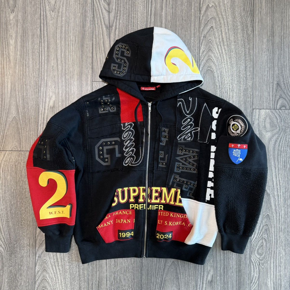 Damien Hirst × Supreme SUPREME/DAMIEN HIRST ZIP UP HOODED
