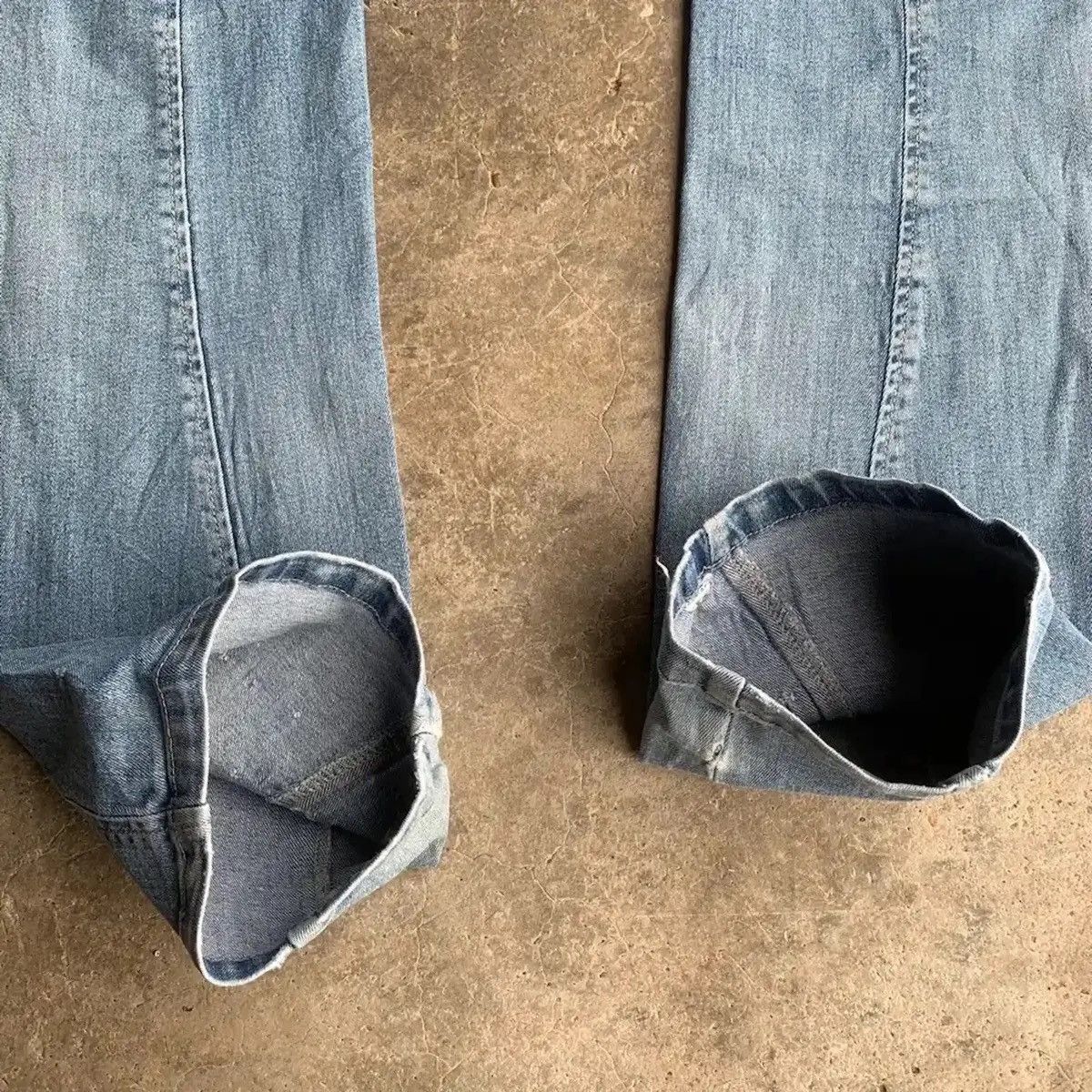 Vintage DISTRESSED DENIM TROUSERS HUMMER CURVE LEGS JEAN FADED PANTS Size US 29 - 18 Thumbnail