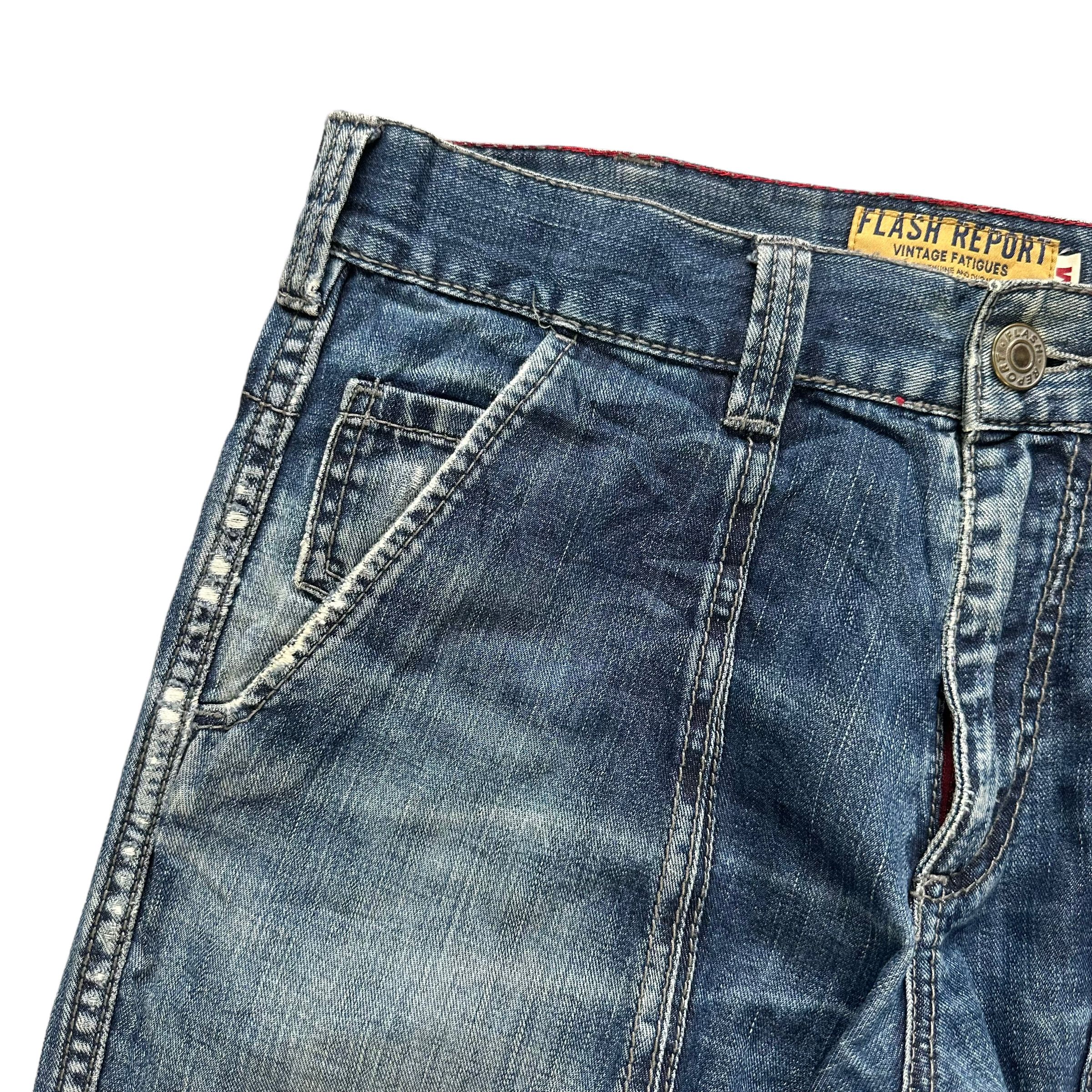 Japanese Brand FLASH REPORT VINTAGE FATIGUES DENIM PANTS #8503-012 Size US 31 - 3 Thumbnail