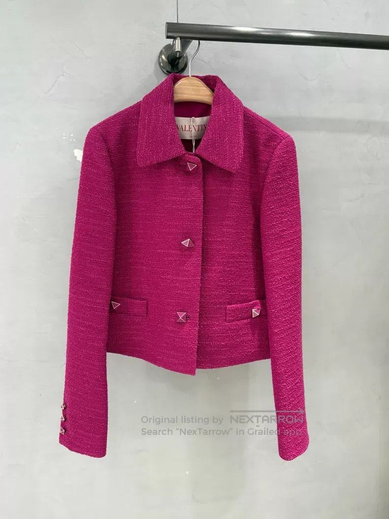 Valentino Valentino Rose pink wool short coat Size XS / US 0-2 / IT 36-38 - 1 Thumbnail