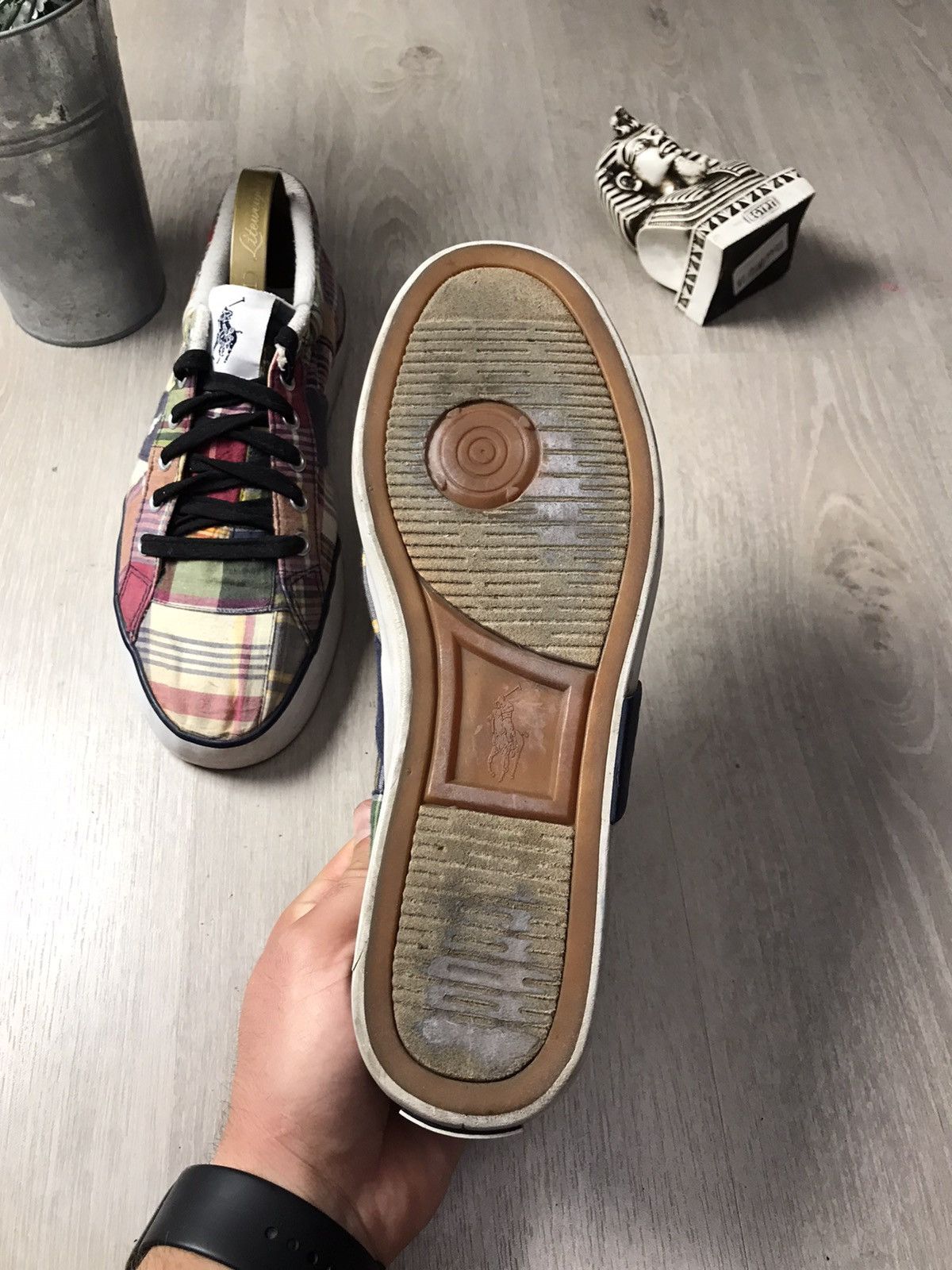 Vintage Polo Ralph Lauren checkered sneakers