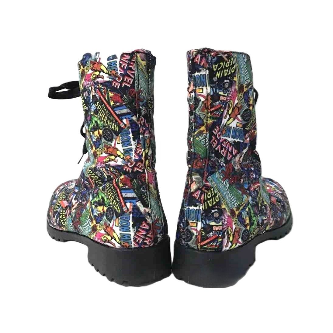 Other Marvel All Super Heroes Comic Print Combat Boots 10 Size US 10 / IT 40 - 7 Thumbnail