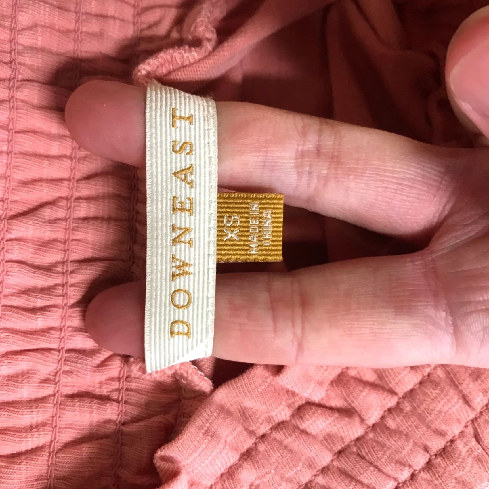 Pinko DownEast Womens Coral Pink Smocked Waist Midi Knit Skirt XS Size 26" / US 2 / IT 38 - 7 Thumbnail