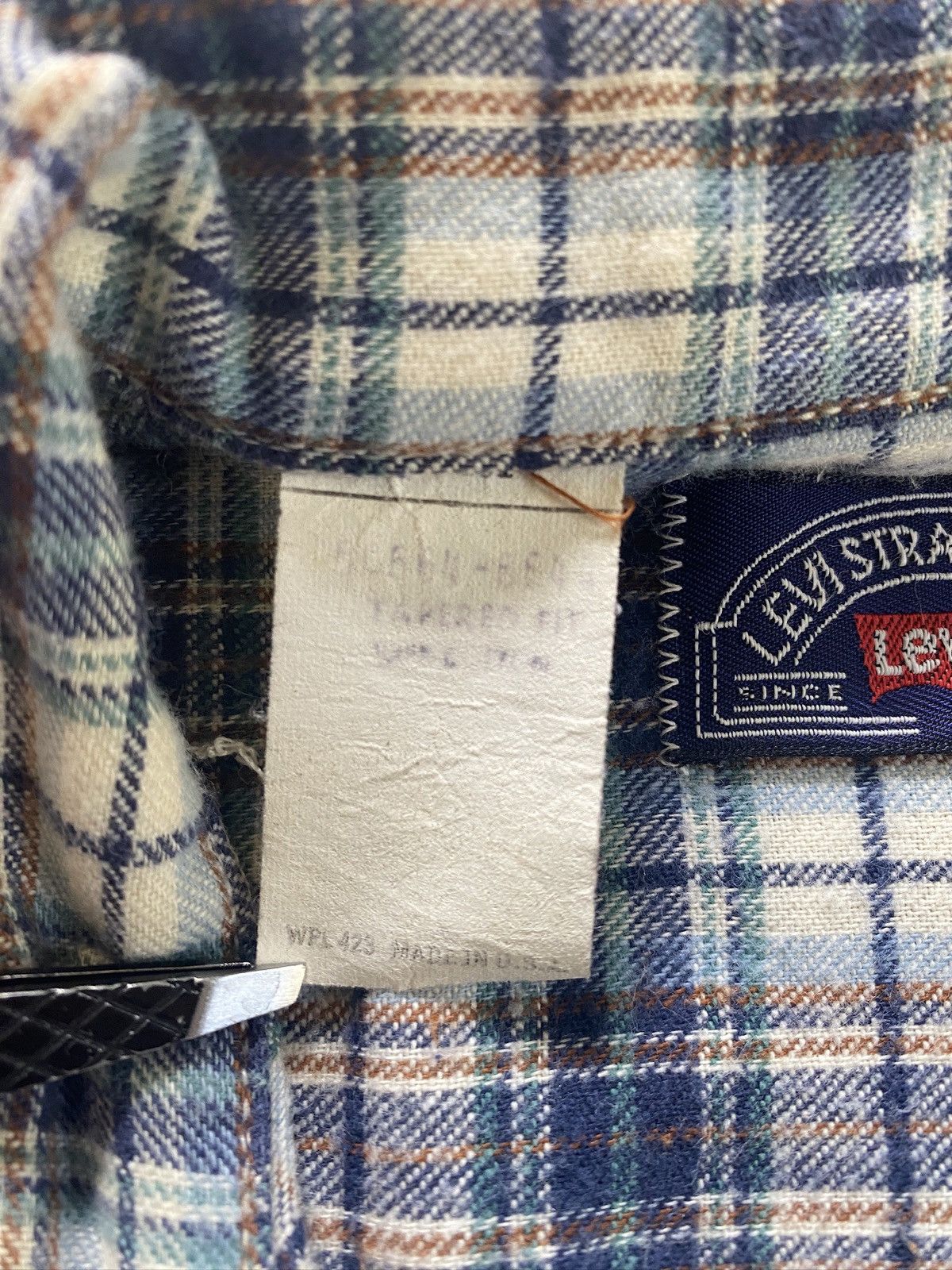 Levi's Vintage 70’s Levi’s White Tab Plaid Flannel Button Up Shirt Size US M / EU 48-50 / 2 - 7 Thumbnail