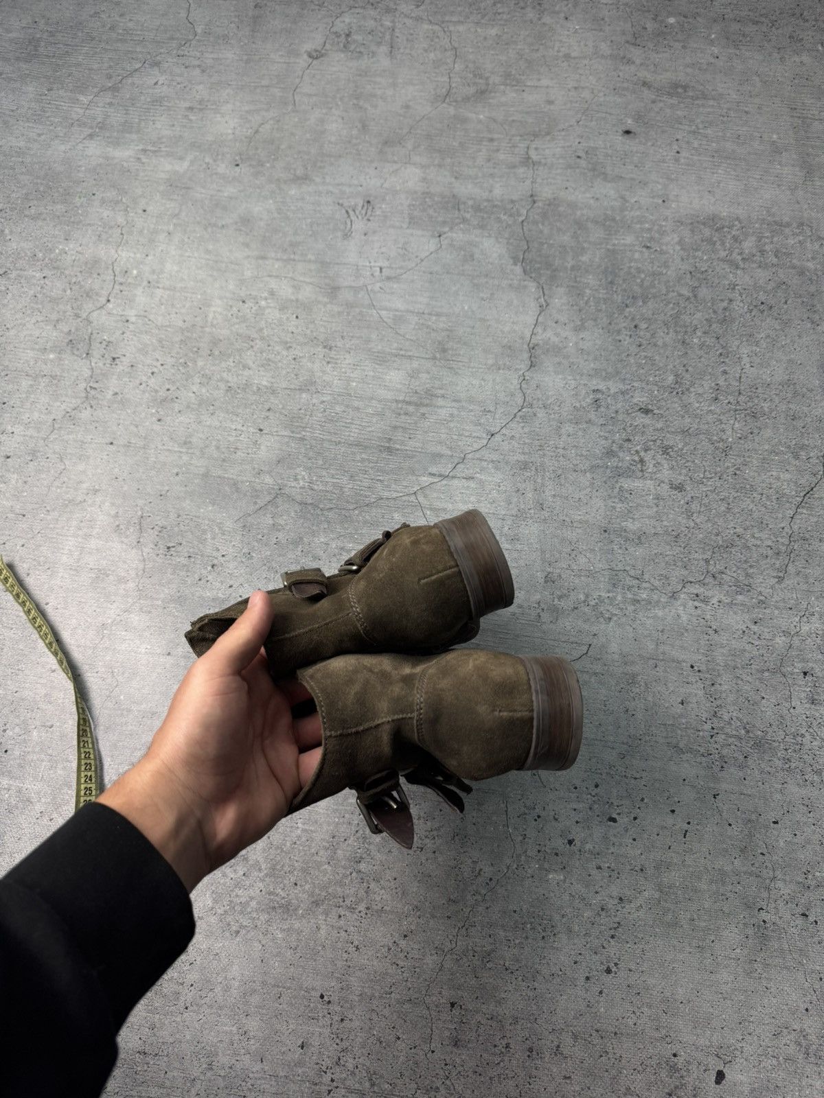 Japanese Brand Leather Suede Y2K Boots With Leather Straps Avant Garde Size US 7 / EU 40 - 9 Thumbnail