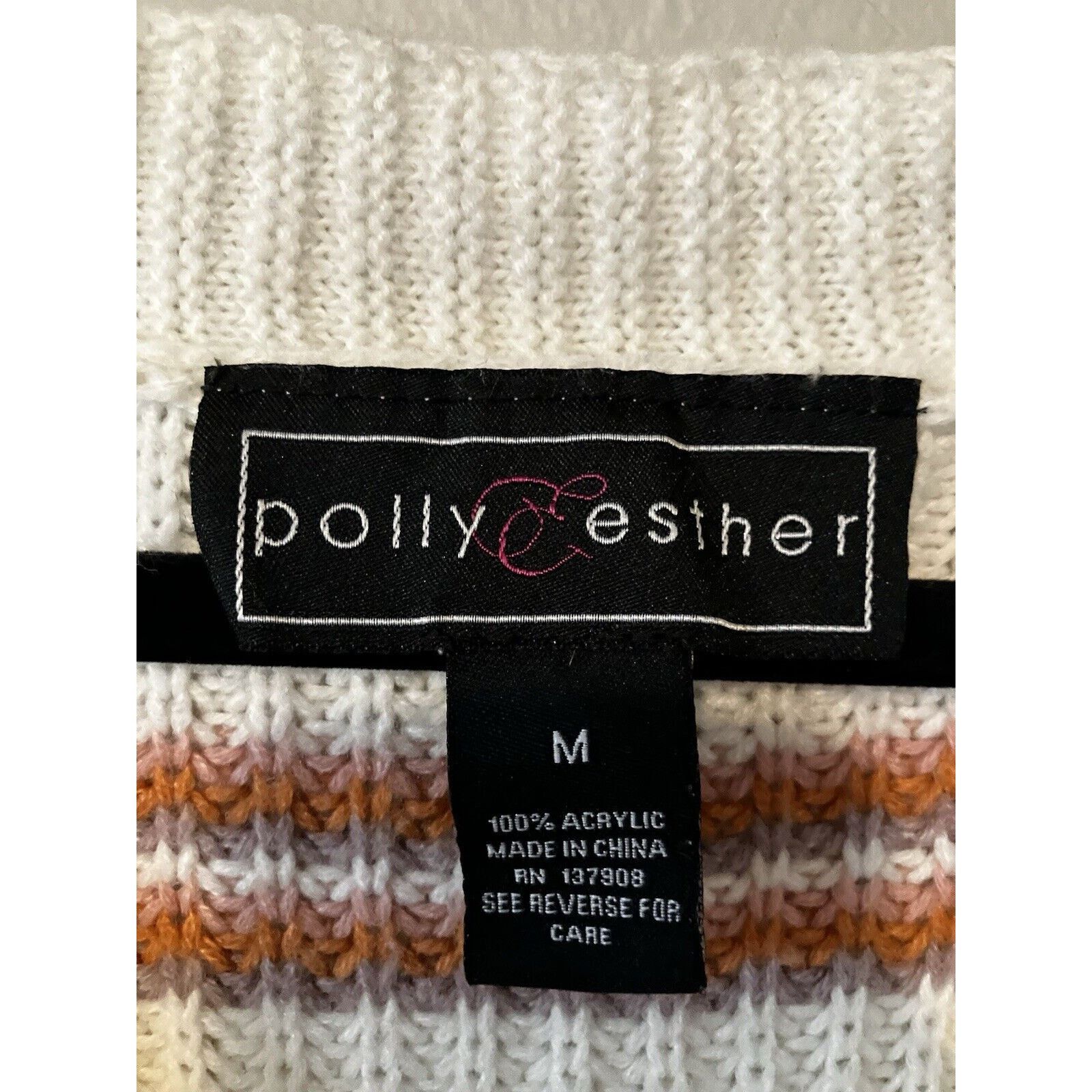 Other Polly Esther oversized cardigan sized medium white tan Size M / US 6-8 / IT 42-44 - 3 Thumbnail