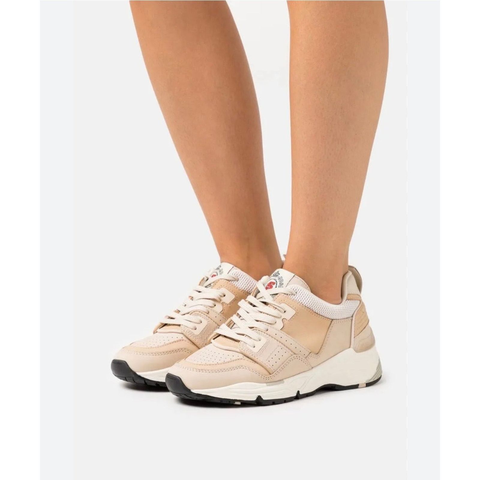 NEW in box Sandro Camel Mesh Nubuck + Leather Sneakers 39