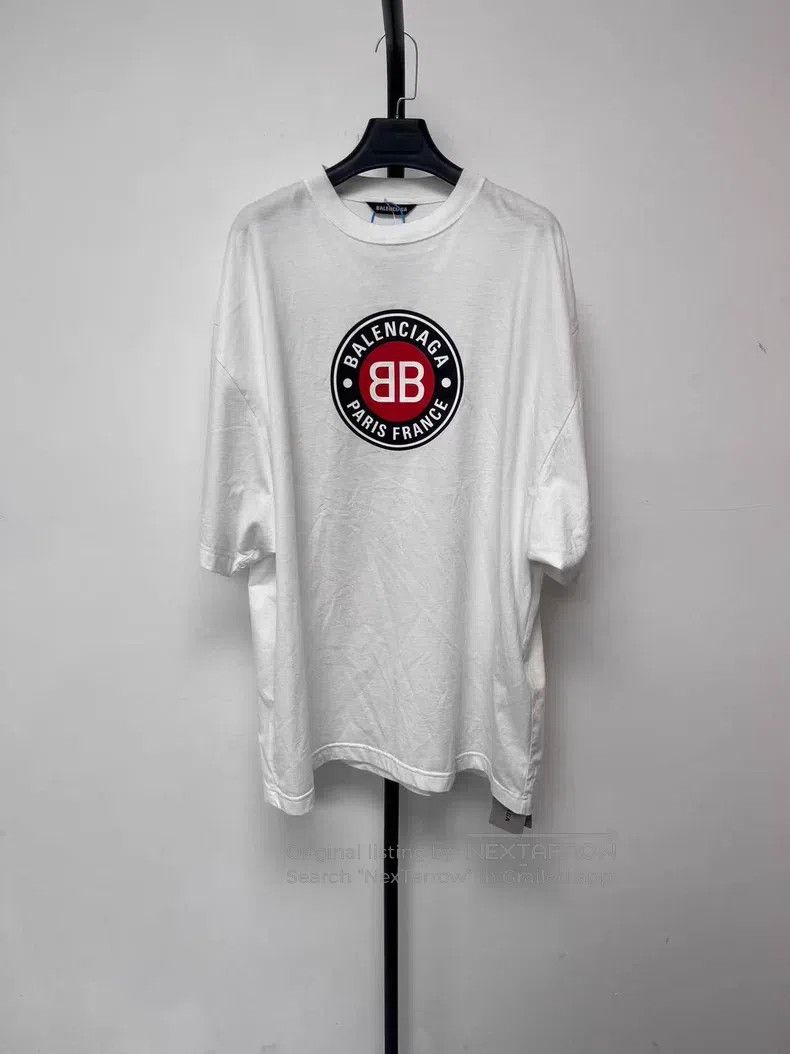 Balenciaga Balenciaga Double B Circle Logo Printed Crew Neck Short Sl Size US XS / EU 42 / 0 - 1 Thumbnail