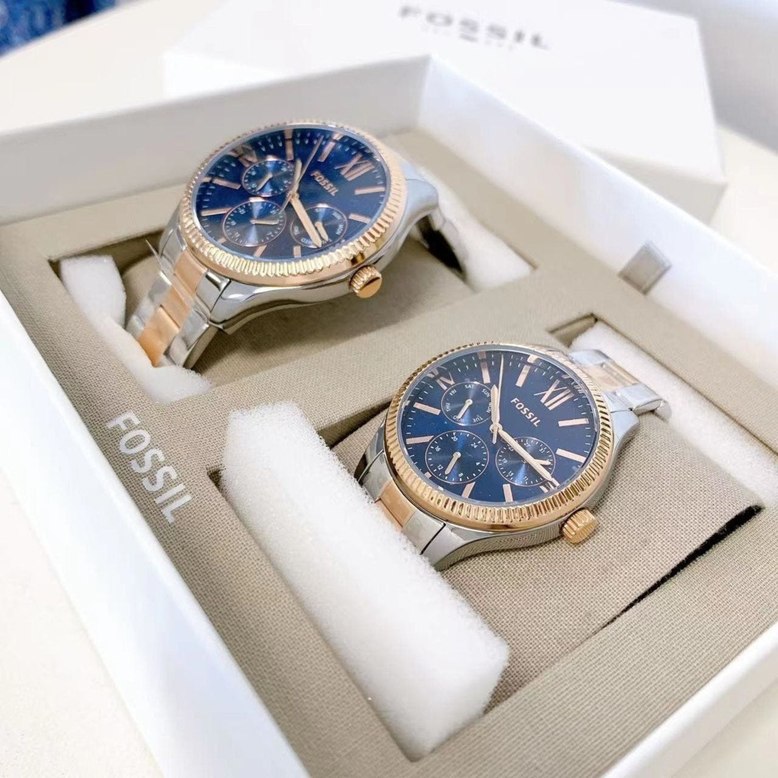 Fossil Fossil BQ2736SET His and Hers Stainless Steel Watch Set Size ONE SIZE - 5 Thumbnail