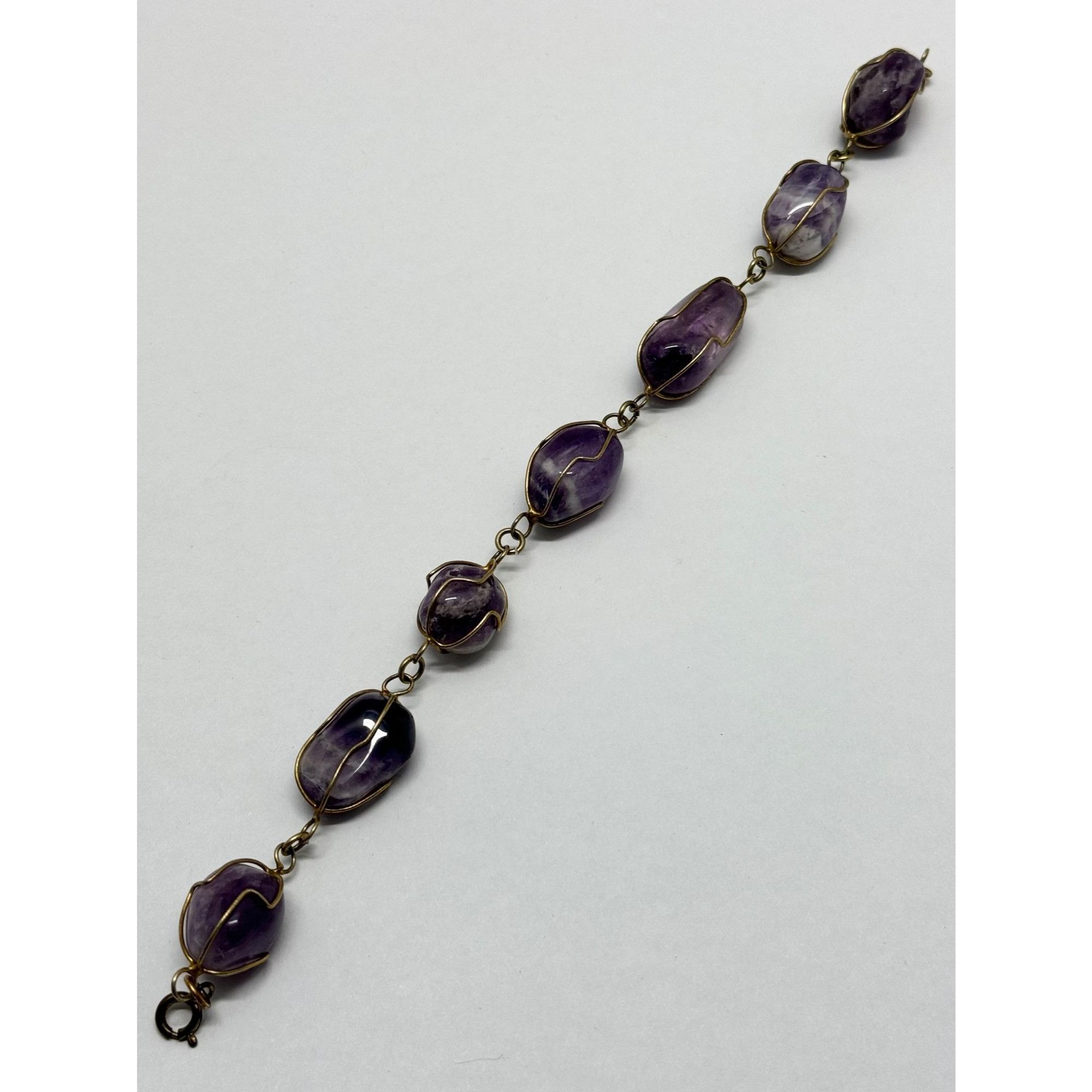 Vintage Vintage caged wrapped amethyst stone bracelet Size ONE SIZE - 6 Thumbnail
