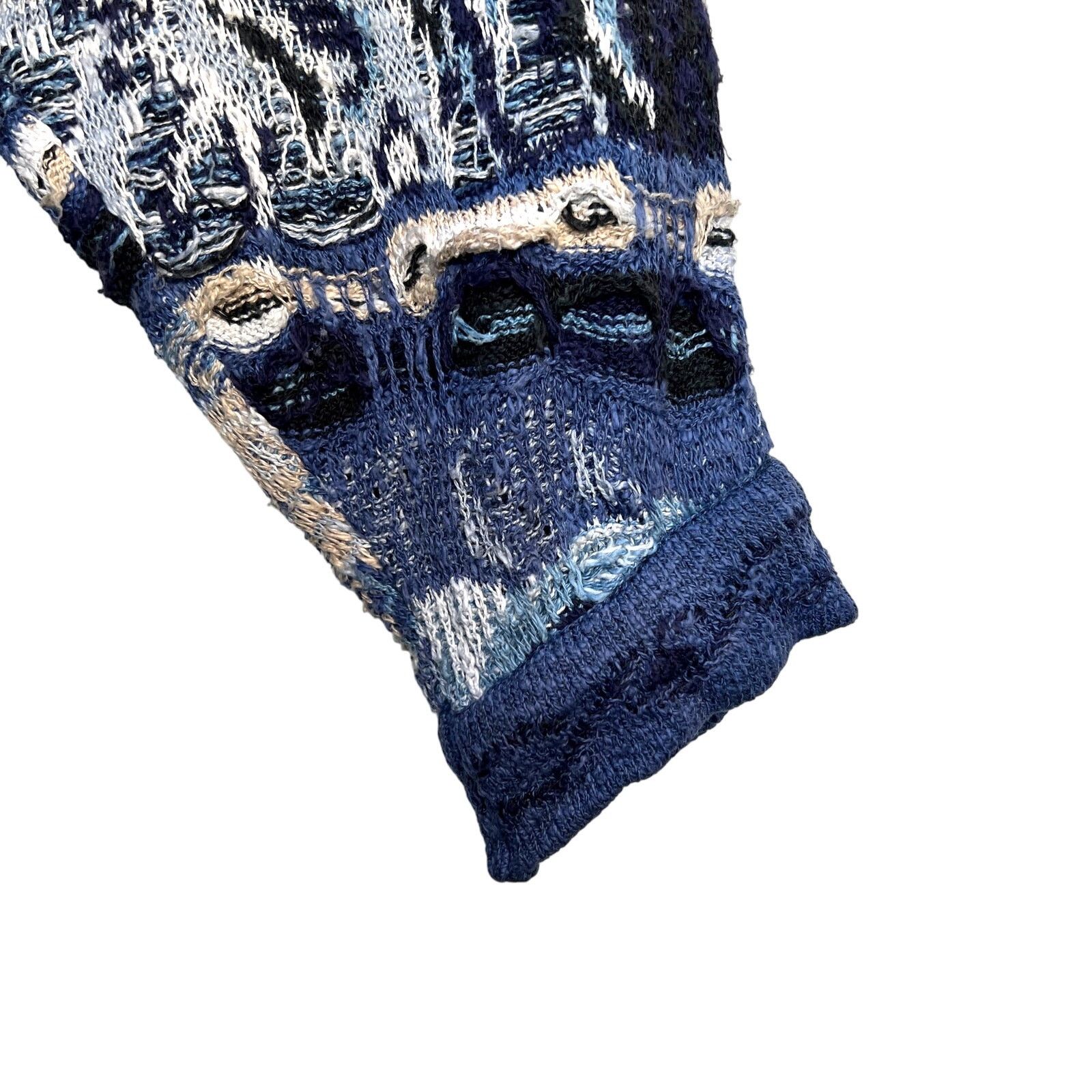 Coogi Coogi Classic Linen Pullover Crewneck Sweater Blue 3D Knit Size US M / EU 48-50 / 2 - 6 Thumbnail