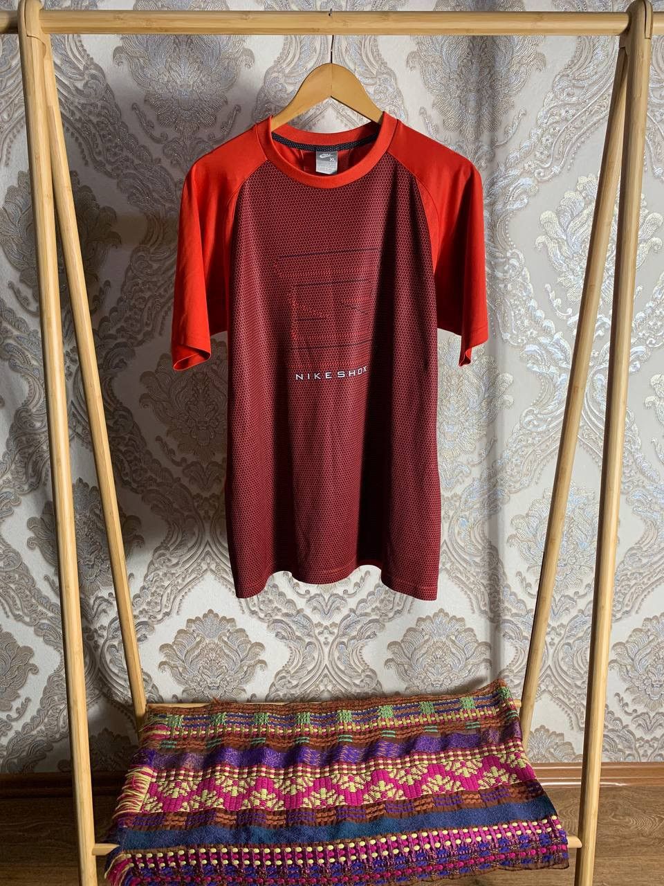 Nike VINTAGE NIKE SHOX RETRO T-SHIRT DRILL SWOOSH JAPAN STYLE 90s Size US XL / EU 56 / 4 - 1 Thumbnail