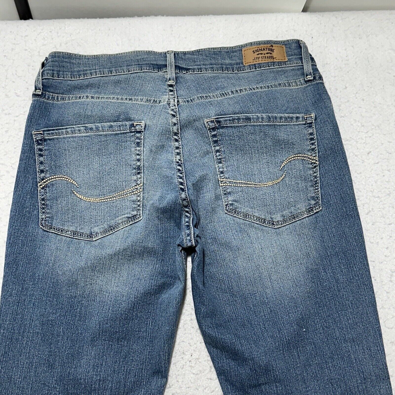 Levi's Levi's Signature 8 (29x29) Skinny Denim Distress Blue Jeans Size 30" / US 8 / IT 44 - 9 Thumbnail