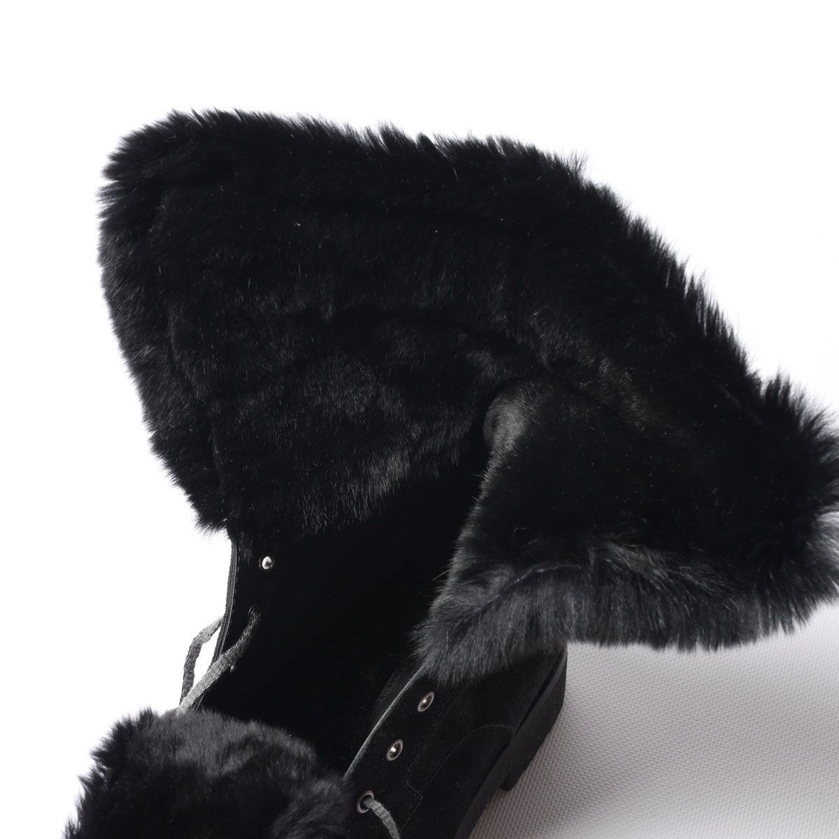 Loro Piana Loro Piana Snow Dream Beaver Fur Black Suede Ankle Boots Size US 6 / IT 36 - 20 Thumbnail