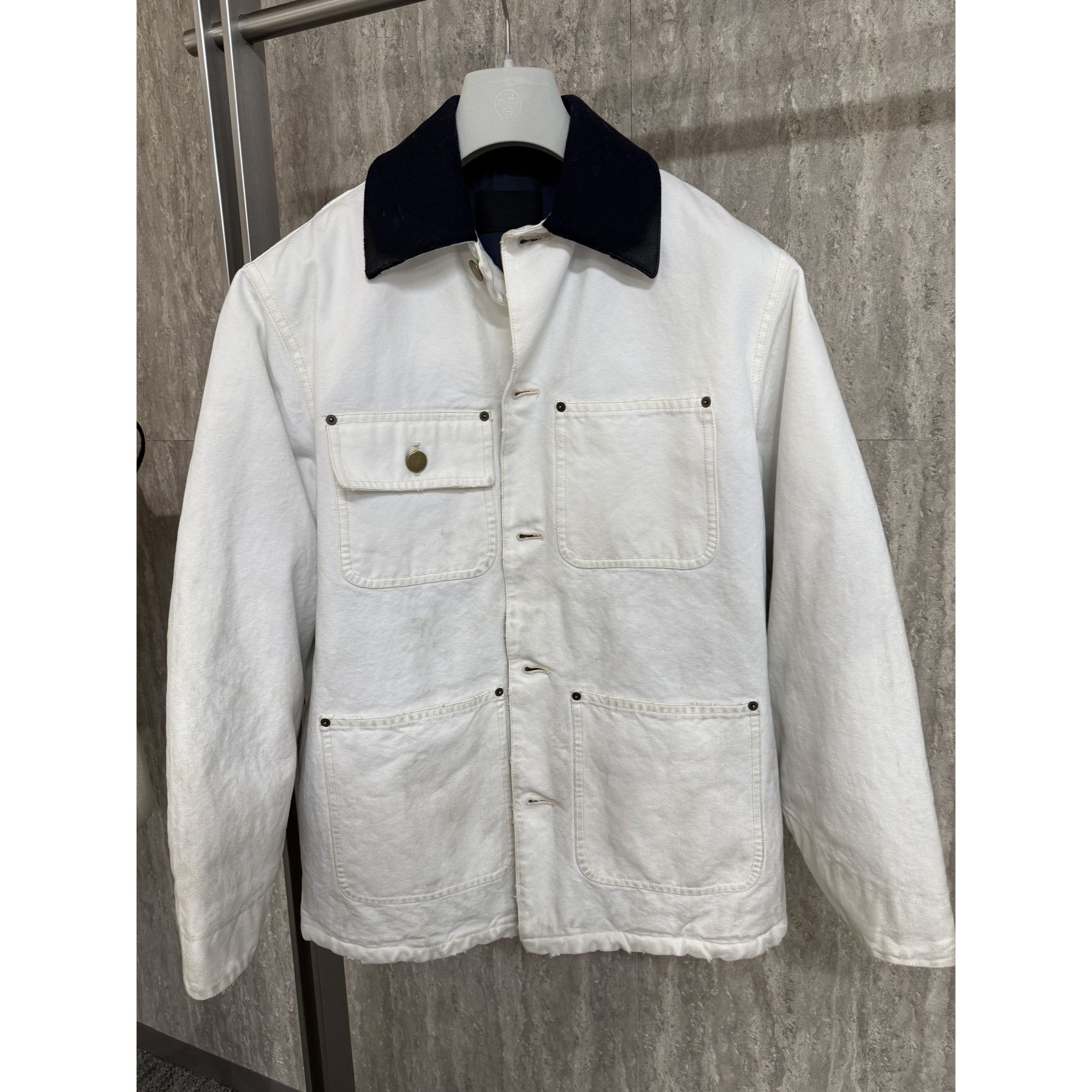 Prada Prada Make Old models Dirty White Cotton Workwear Jacket Wit Size XS / US 0-2 / IT 36-38 - 1 Thumbnail