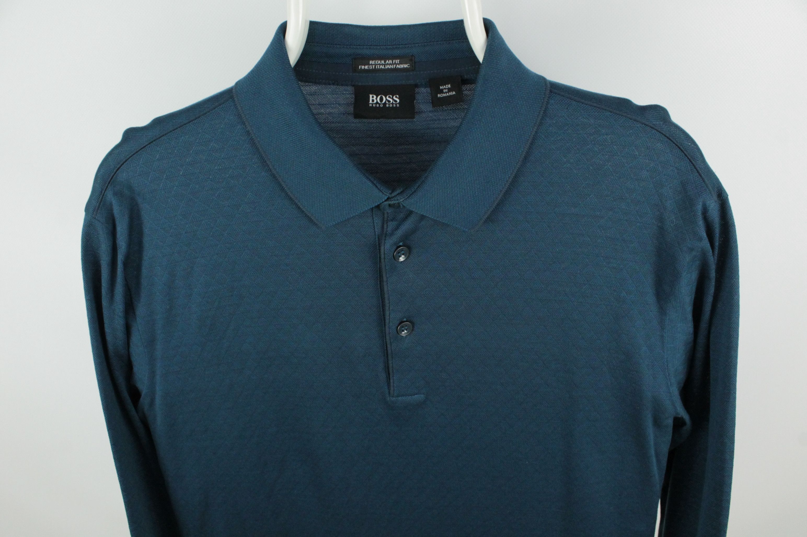 Designer × Hugo Boss Hugo Boss Italian Fabric L/S Regular Fit Polo Shirt Men's Size US M / EU 48-50 / 2 - 2 Thumbnail