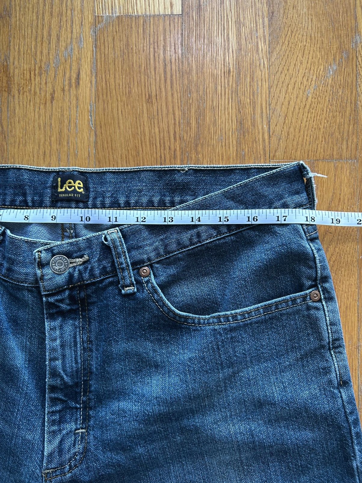 Lee Y2K Lee Denim Medium Wash Whiskered Jeans Size US 36 / EU 52 - 7 Thumbnail
