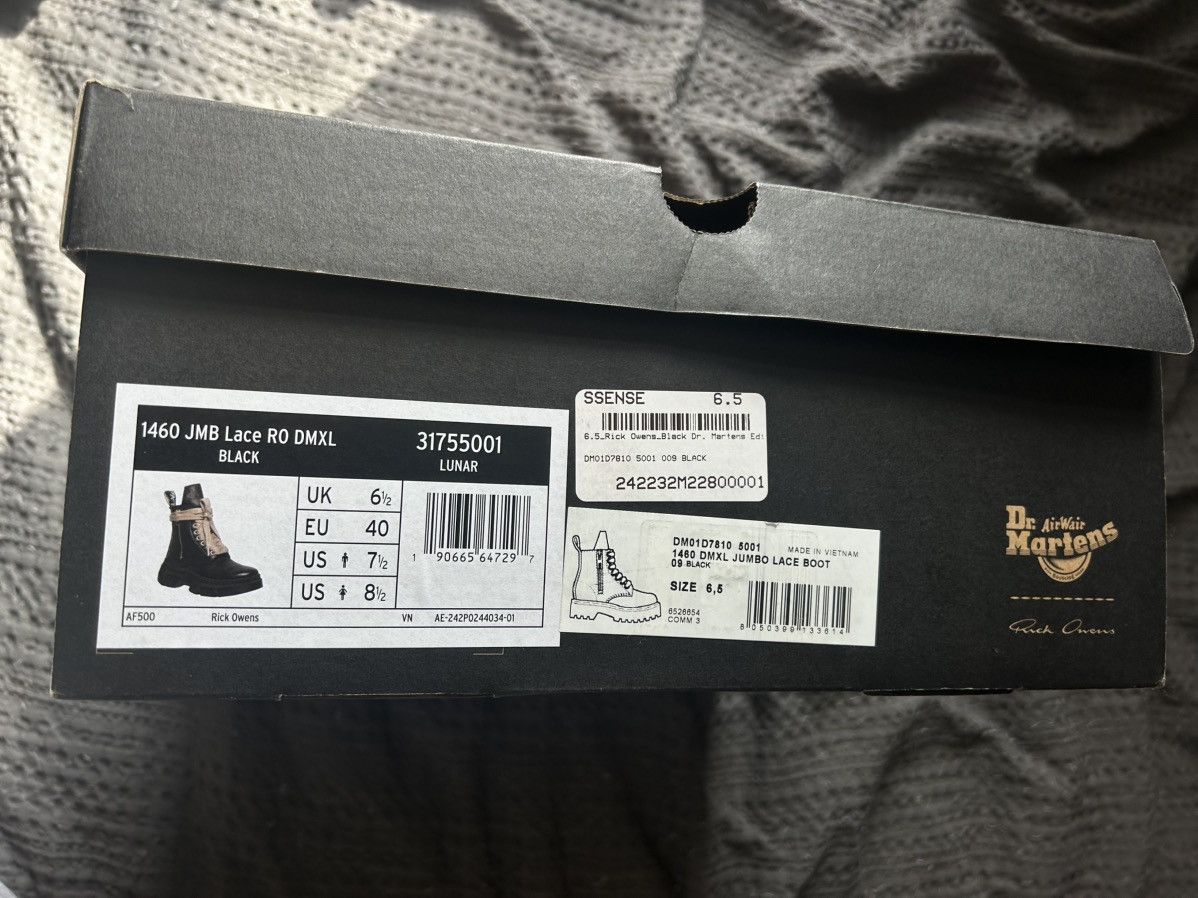 Dr. Martens × Rick Owens Rick Owens x Dr. Martens 1460 Jumbo Lace Boot Size US 7.5 / EU 40-41 - 9 Thumbnail