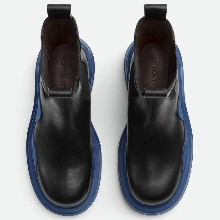 Bottega Veneta o1n1vont1224 Tire Chelsea Boots in Black/Blue Size US 11.5 / EU 44-45 - 3 Thumbnail